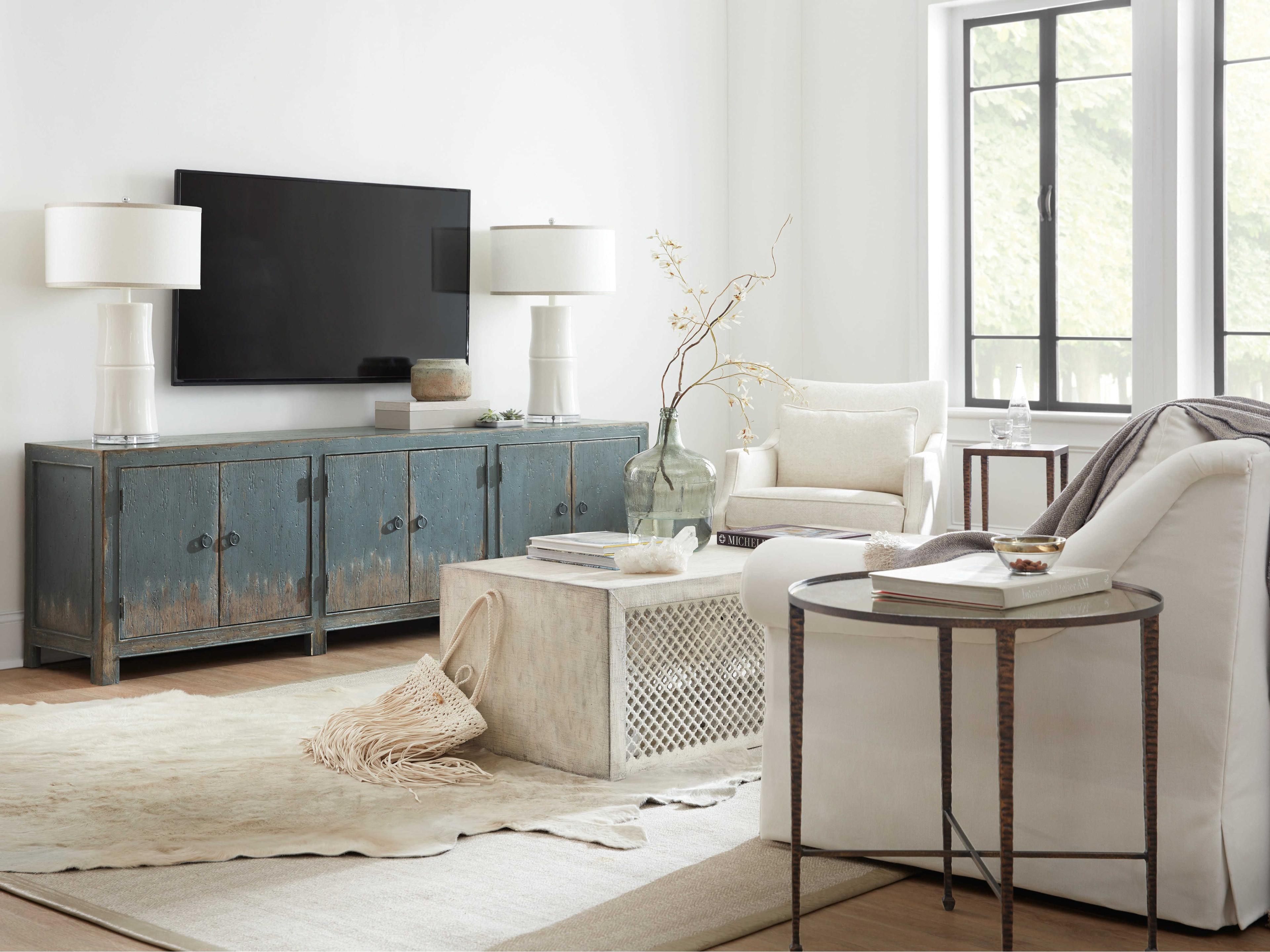 Luxecor Heritage Salvator 89" Hardwood Blues Media Console