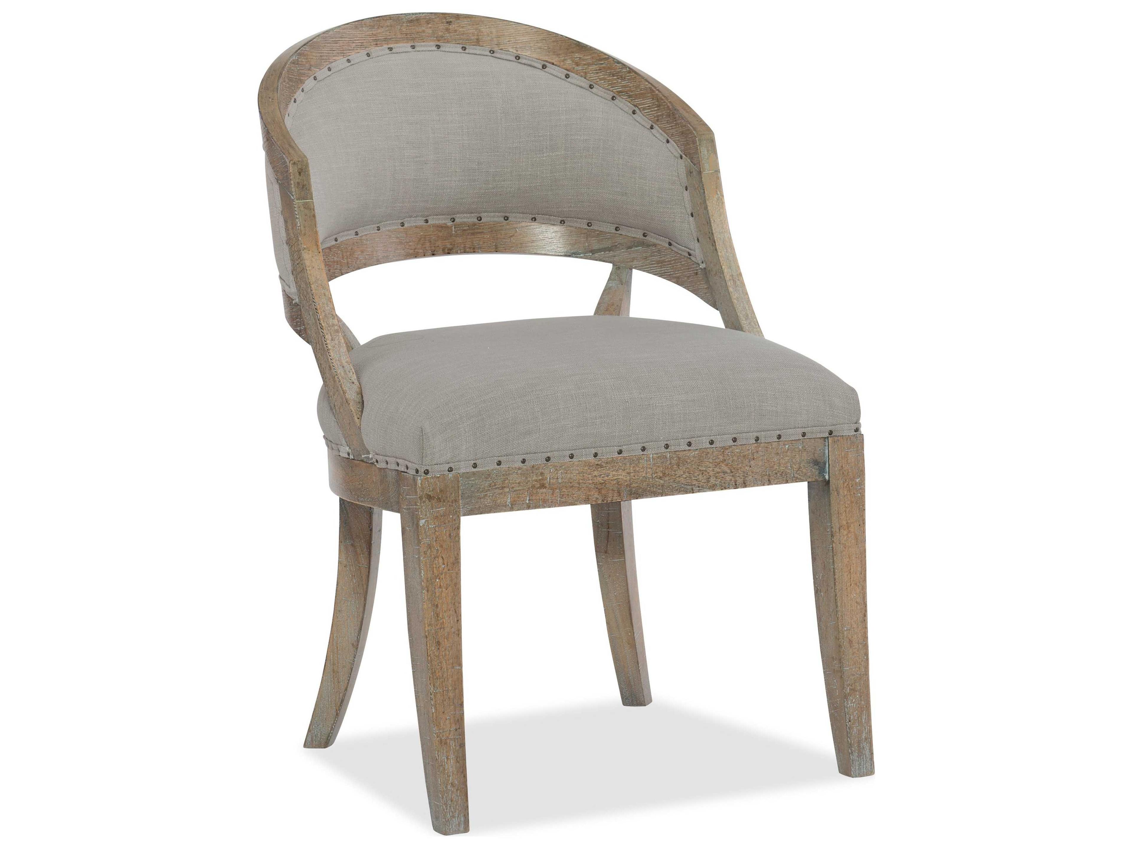 Boheme Hardwood Gray Upholstered Side Dining Chair
