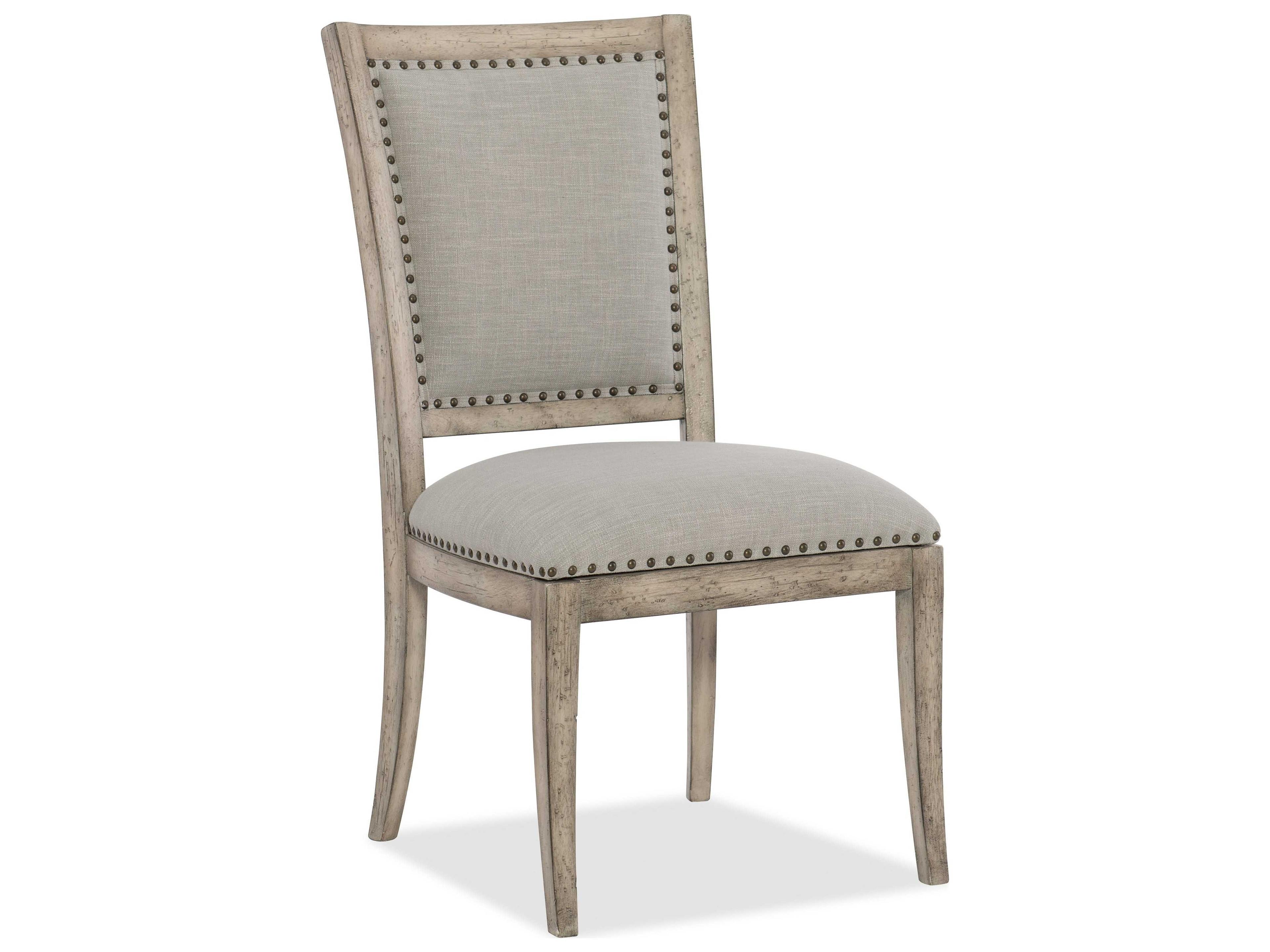 Boheme Hardwood Gray Upholstered Side Dining Chair