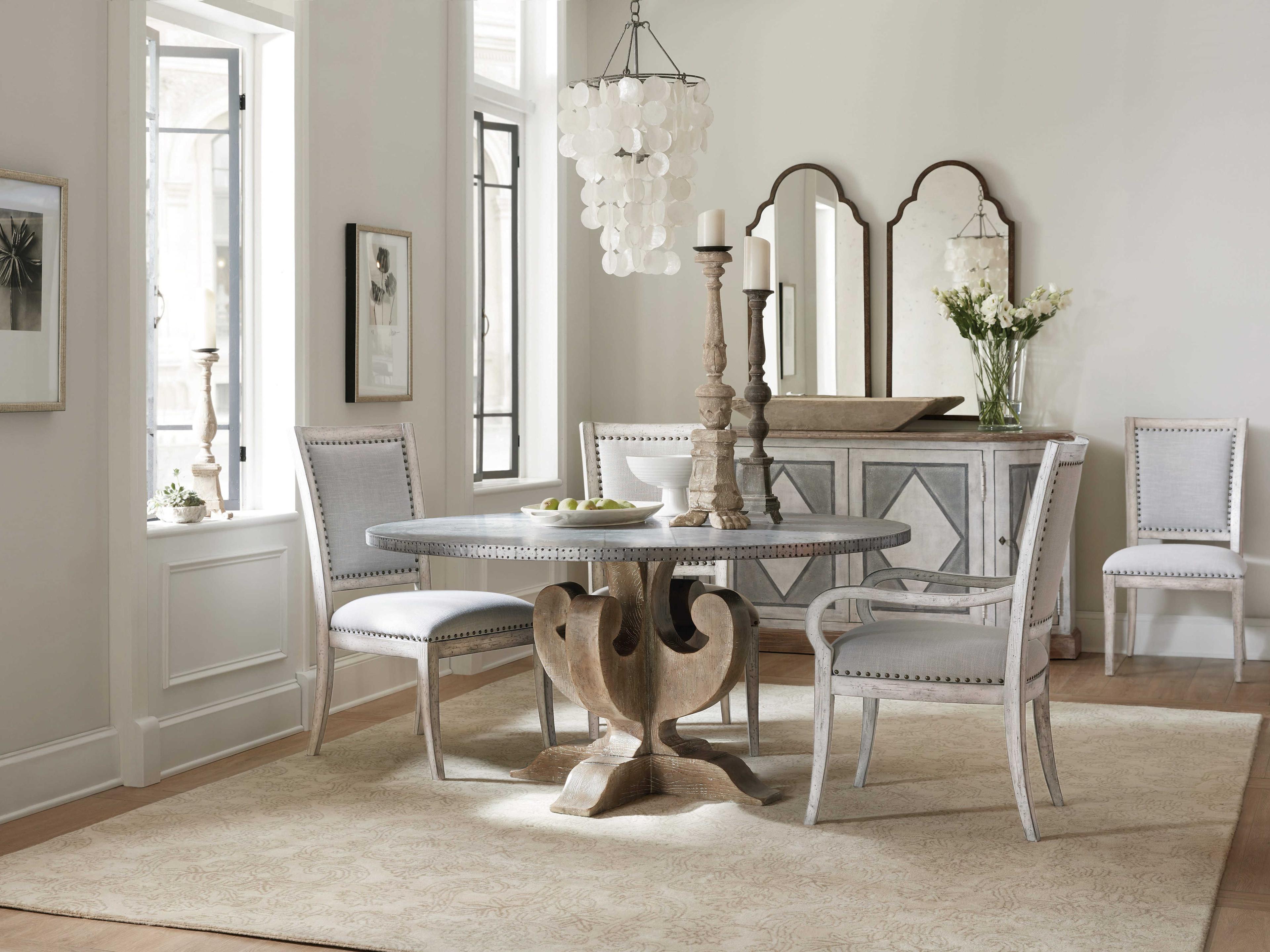 Luxecor Heritage Hardwood Gray Upholstered Side Dining Chair