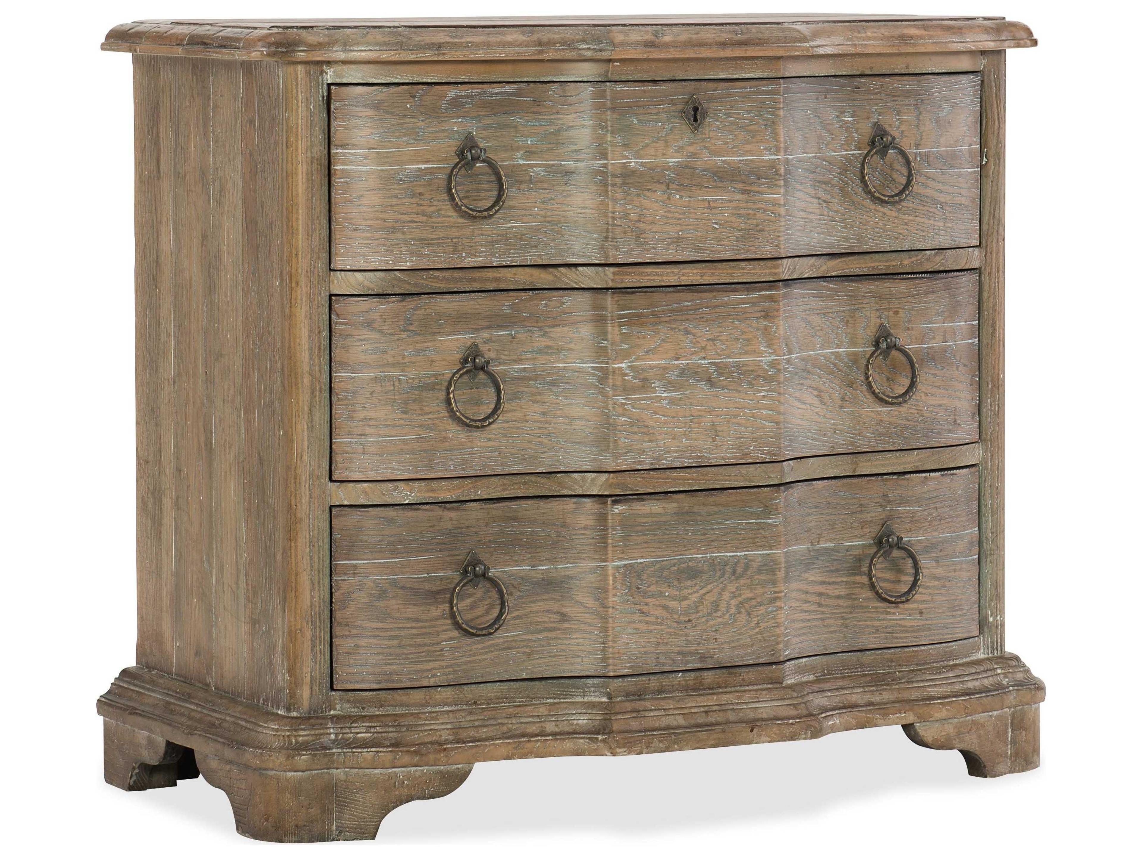 Boheme Bastogne 3-Drawer Nightstand in Antique Milk Paint