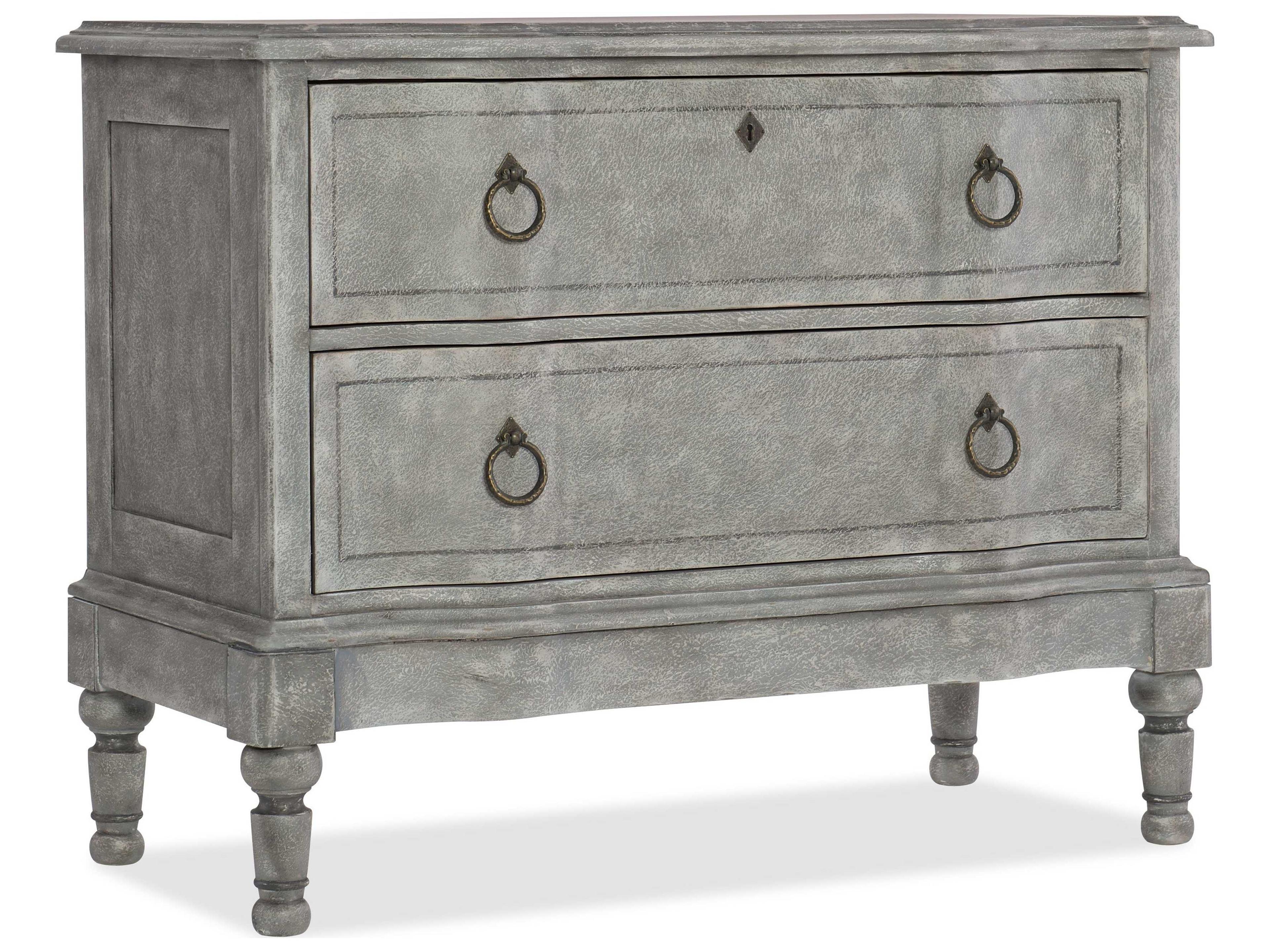 Boheme 2-Drawers Cedar Wood Chest Nightstand