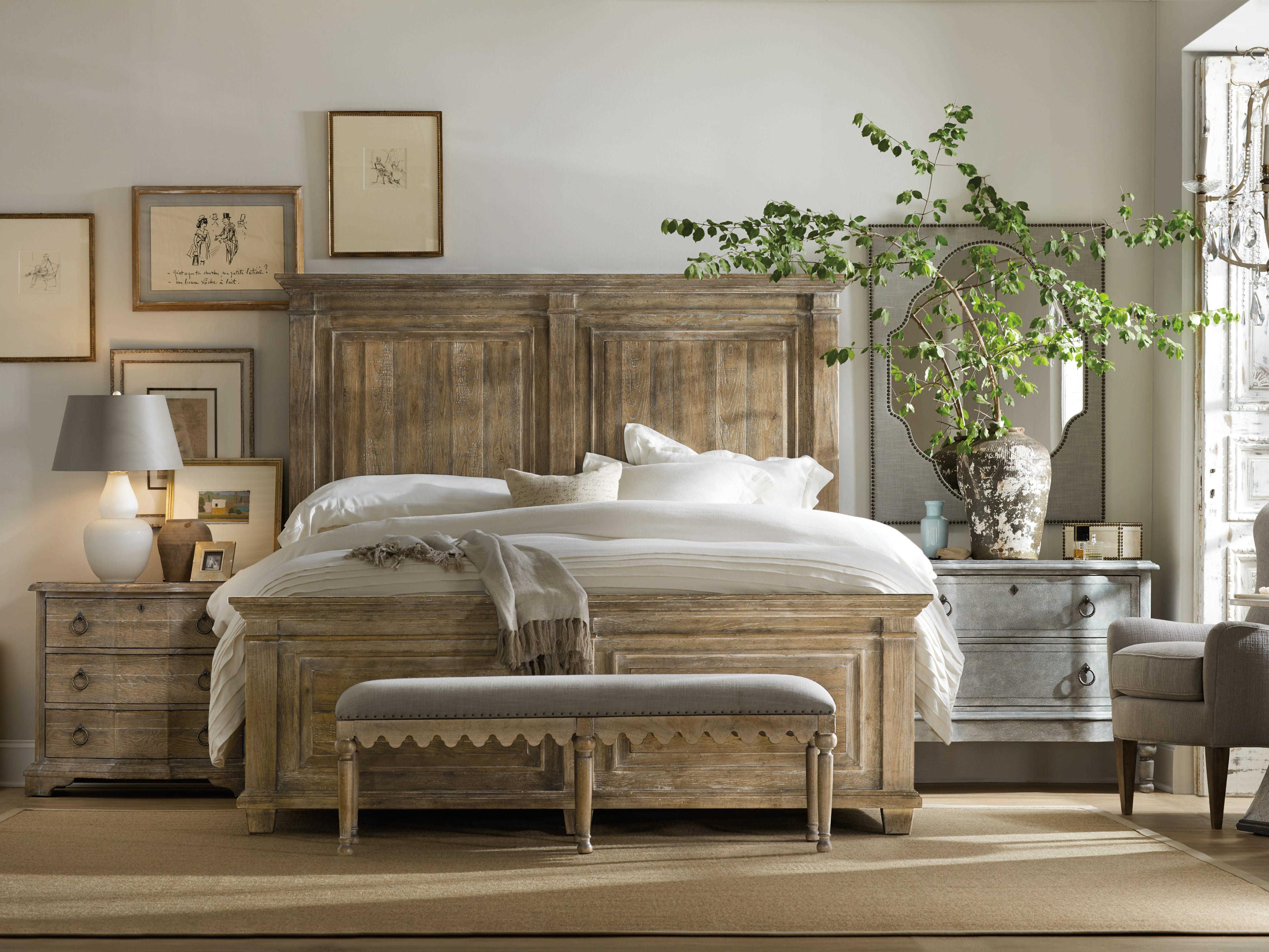 Luxecor Heritage Light Wood Gray Upholstered Accent Bench