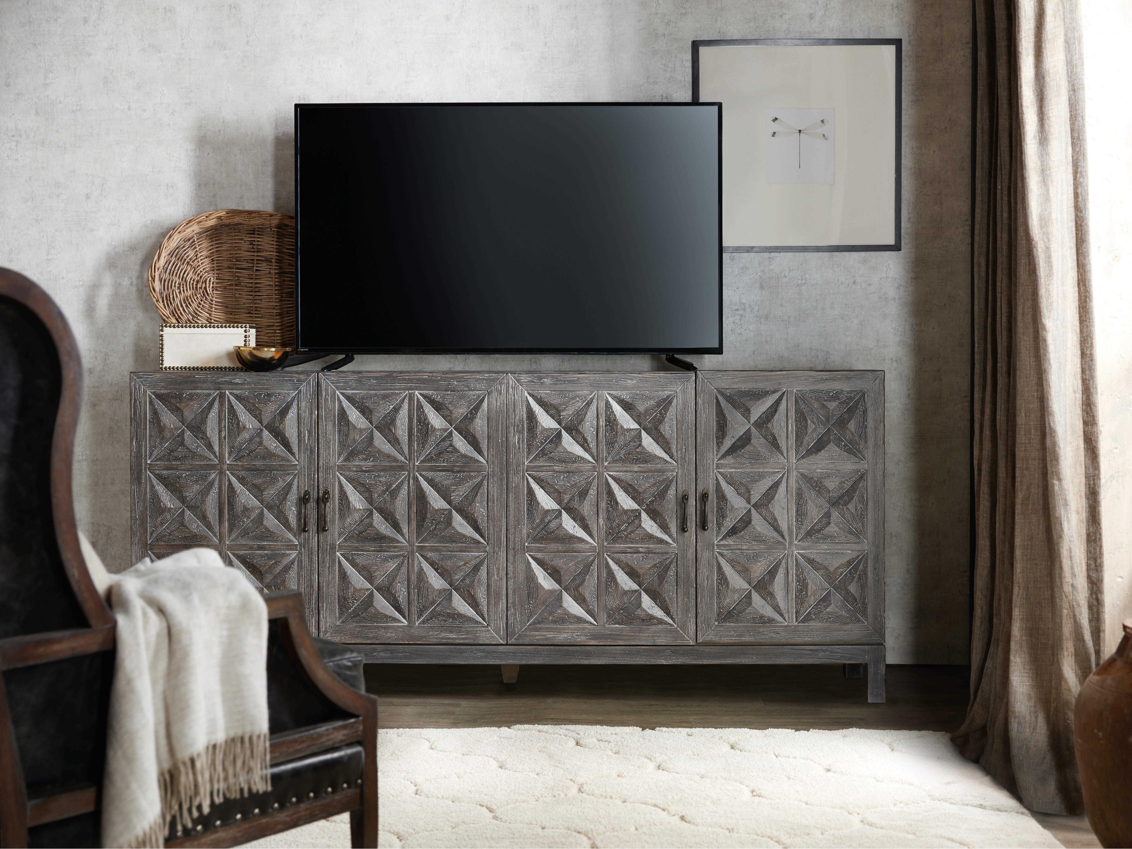 Luxecor Heritage 83" Elm Wood Gray Media Console