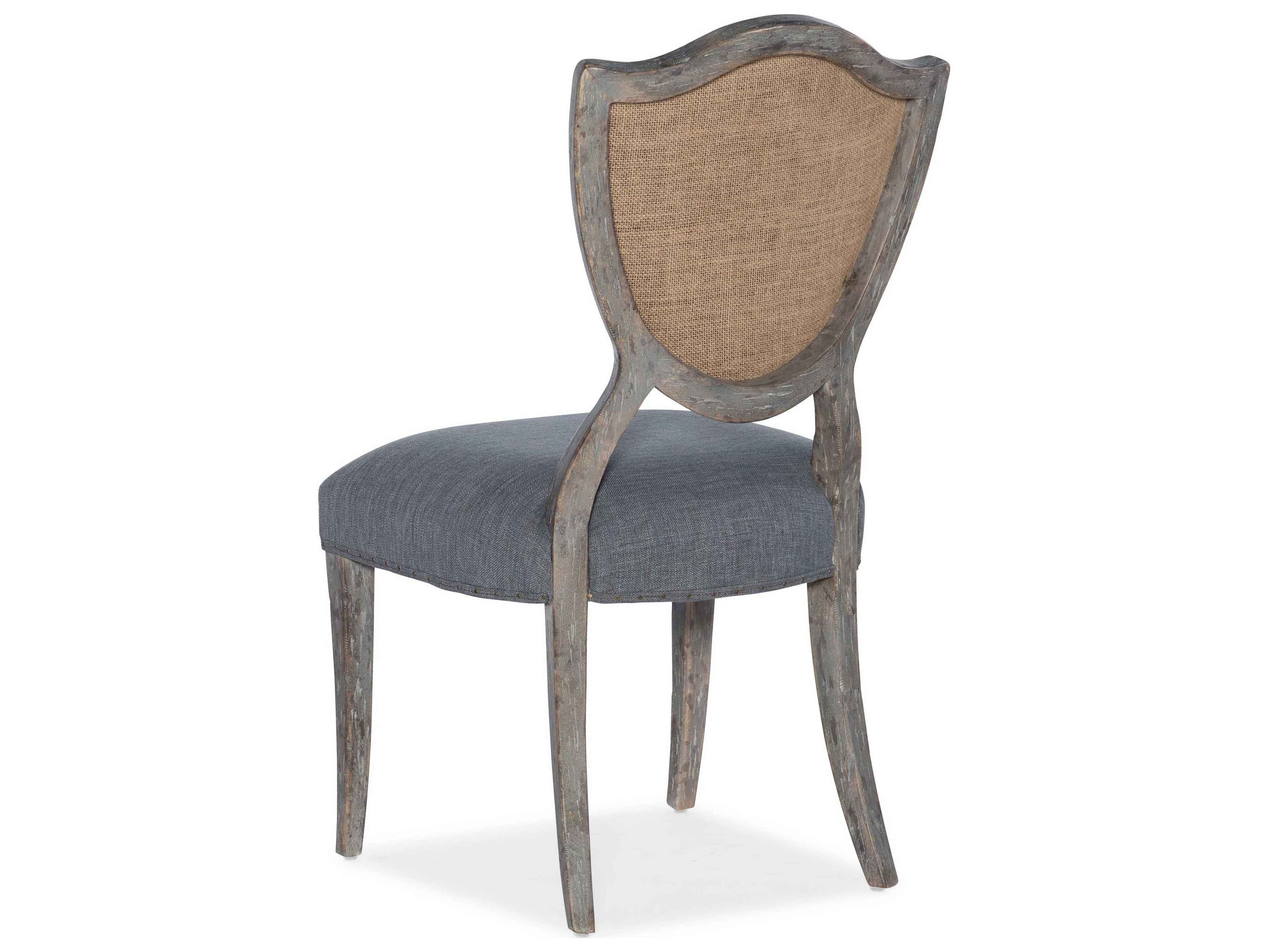 Luxecor Heritage Hardwood Gray Upholstered Side Dining Chair
