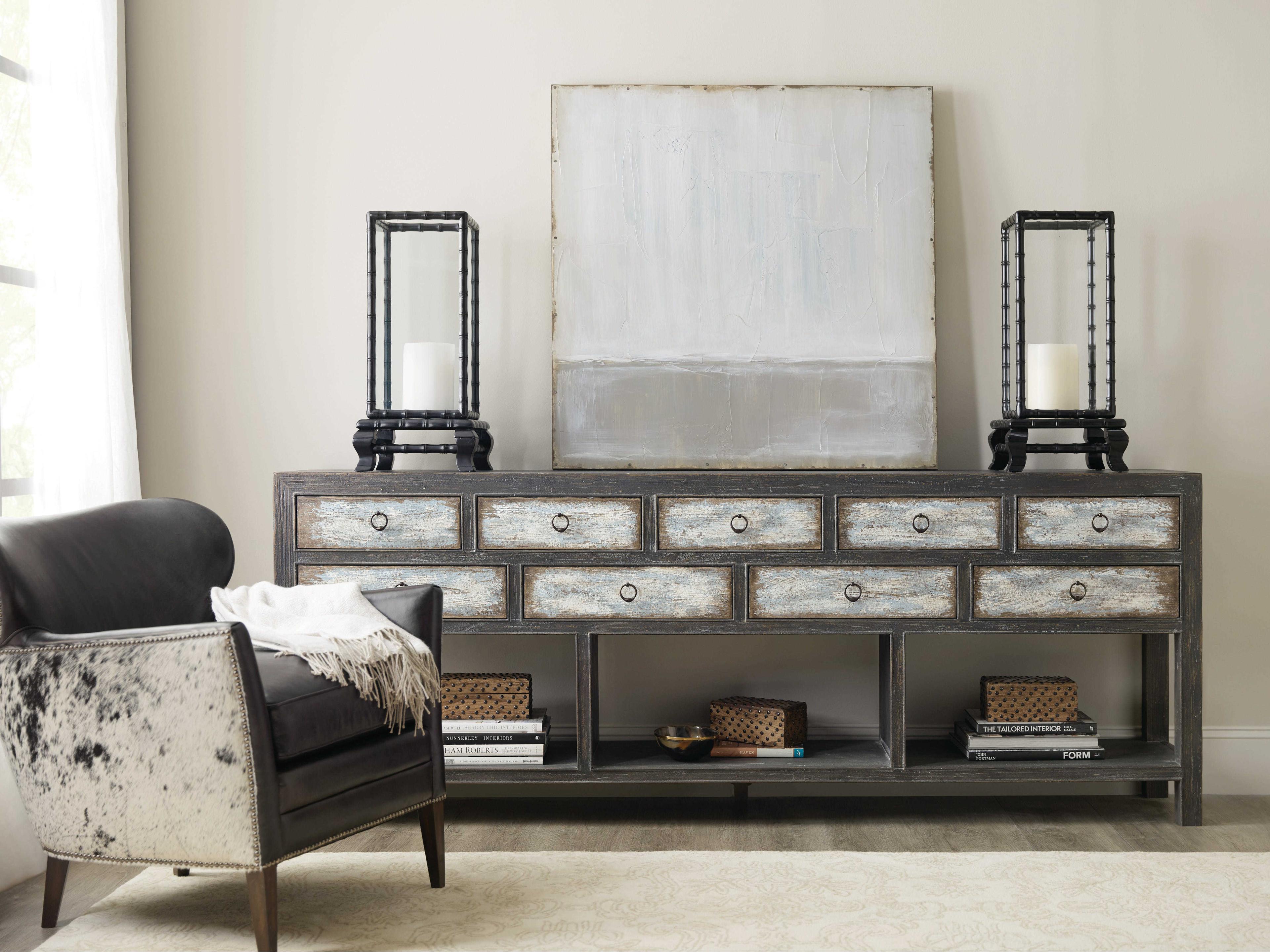 Luxecor Heritage Rectangular Dark Wood Console Table