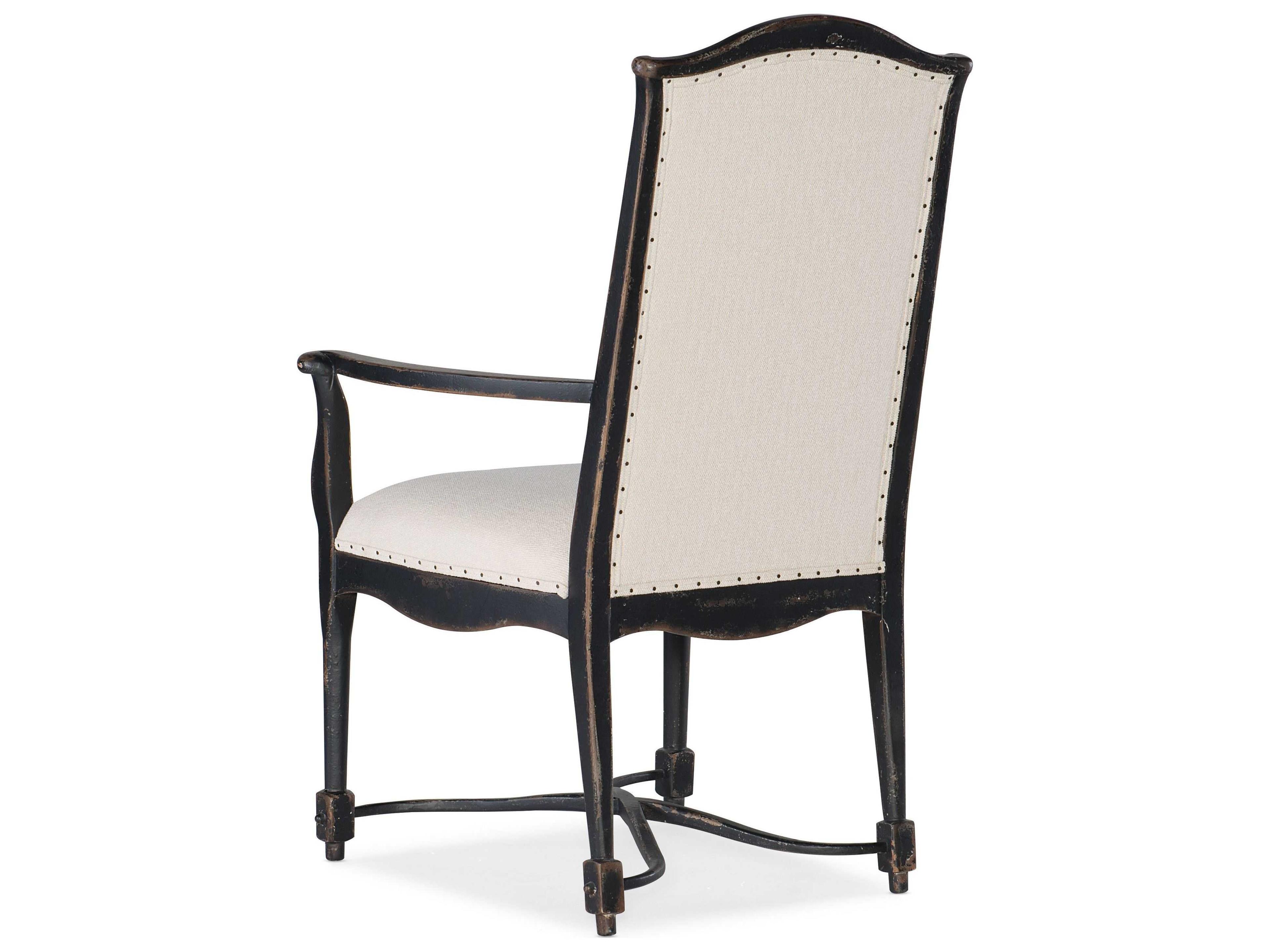 Luxecor Heritage White Upholstered Arm Dining Chair