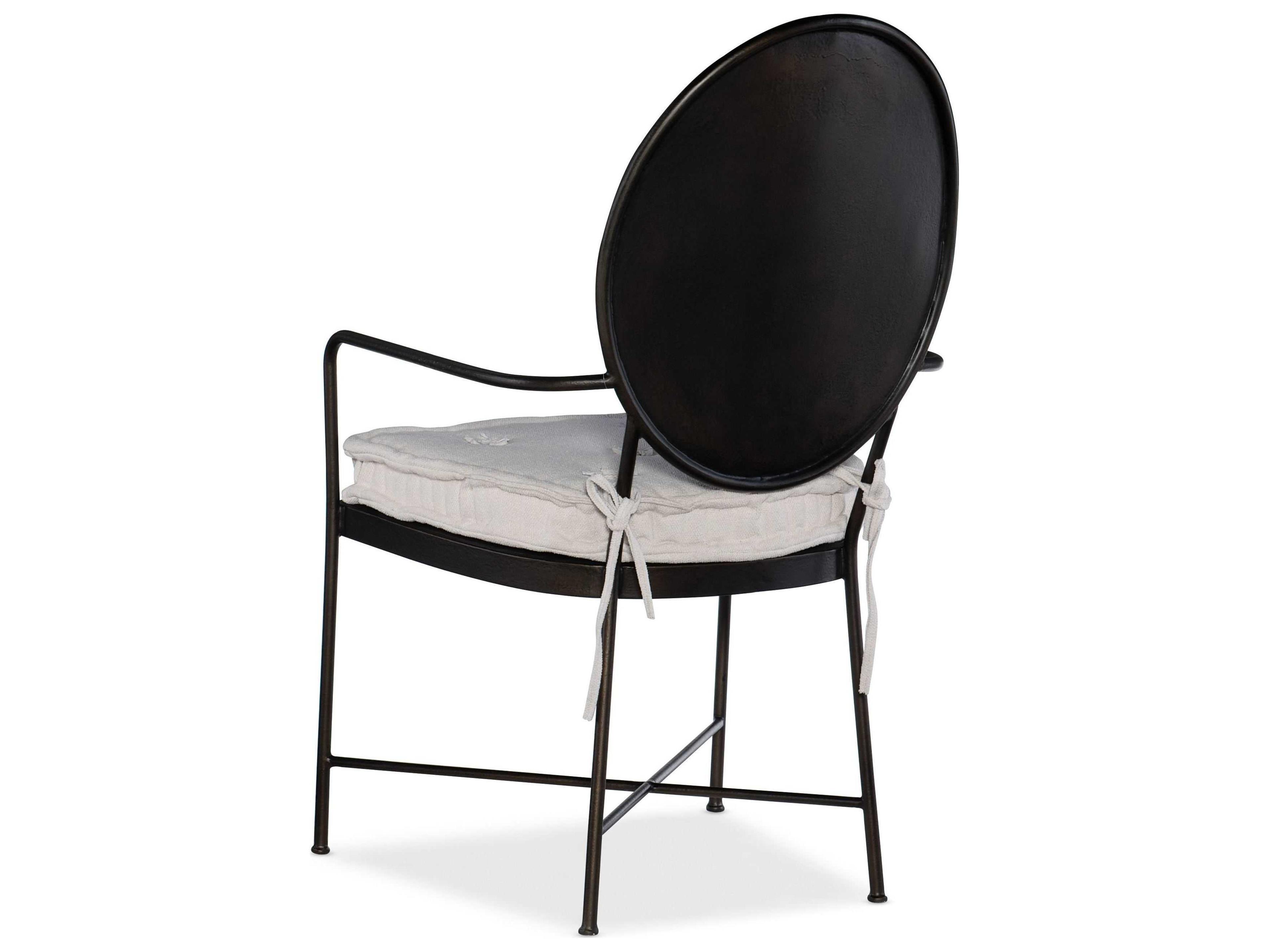 Luxecor Heritage Tufted Black Upholstered Arm Dining Chair