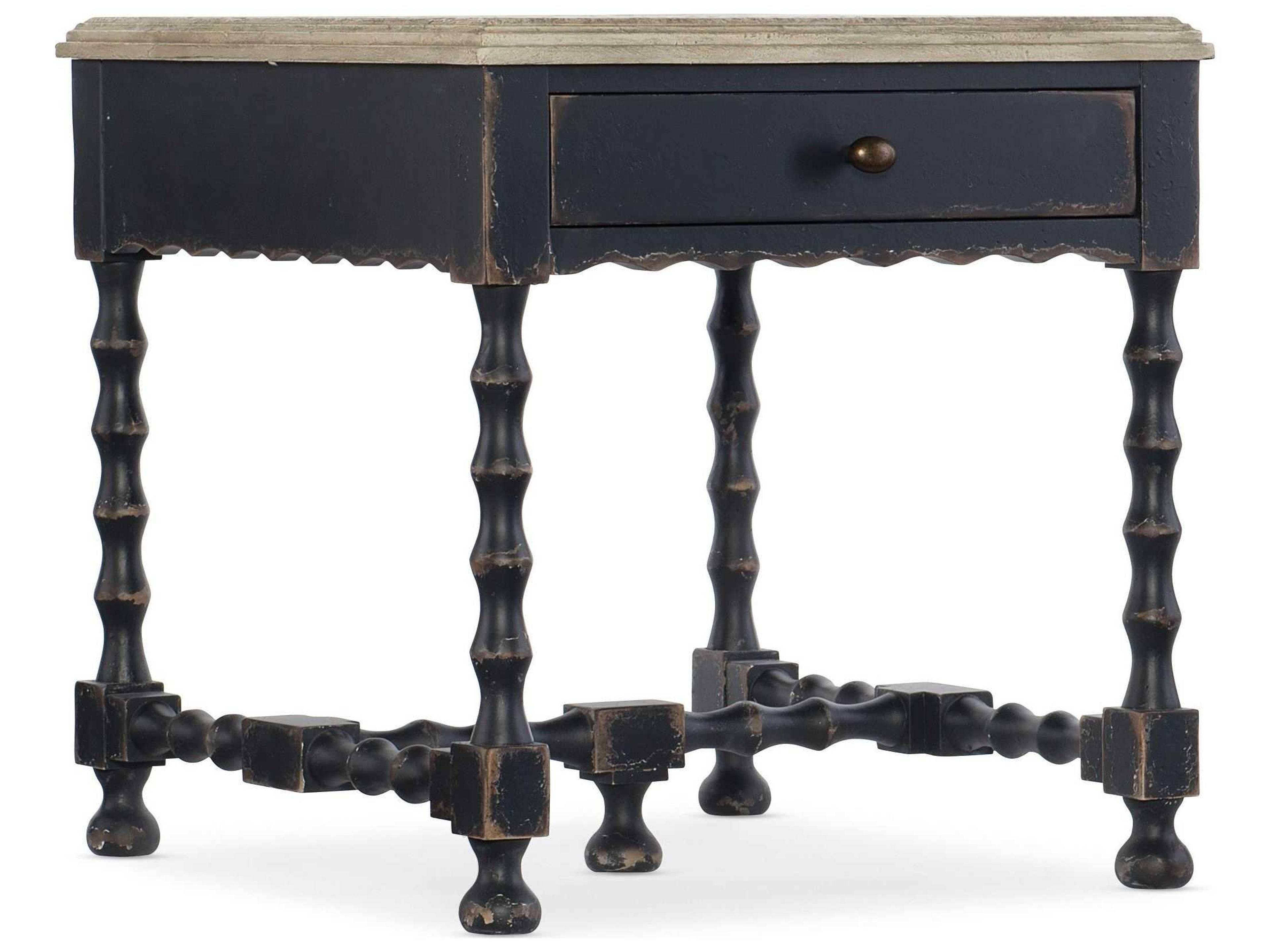 Hooker Furniture Ciao Bella Square Wood Black End Table