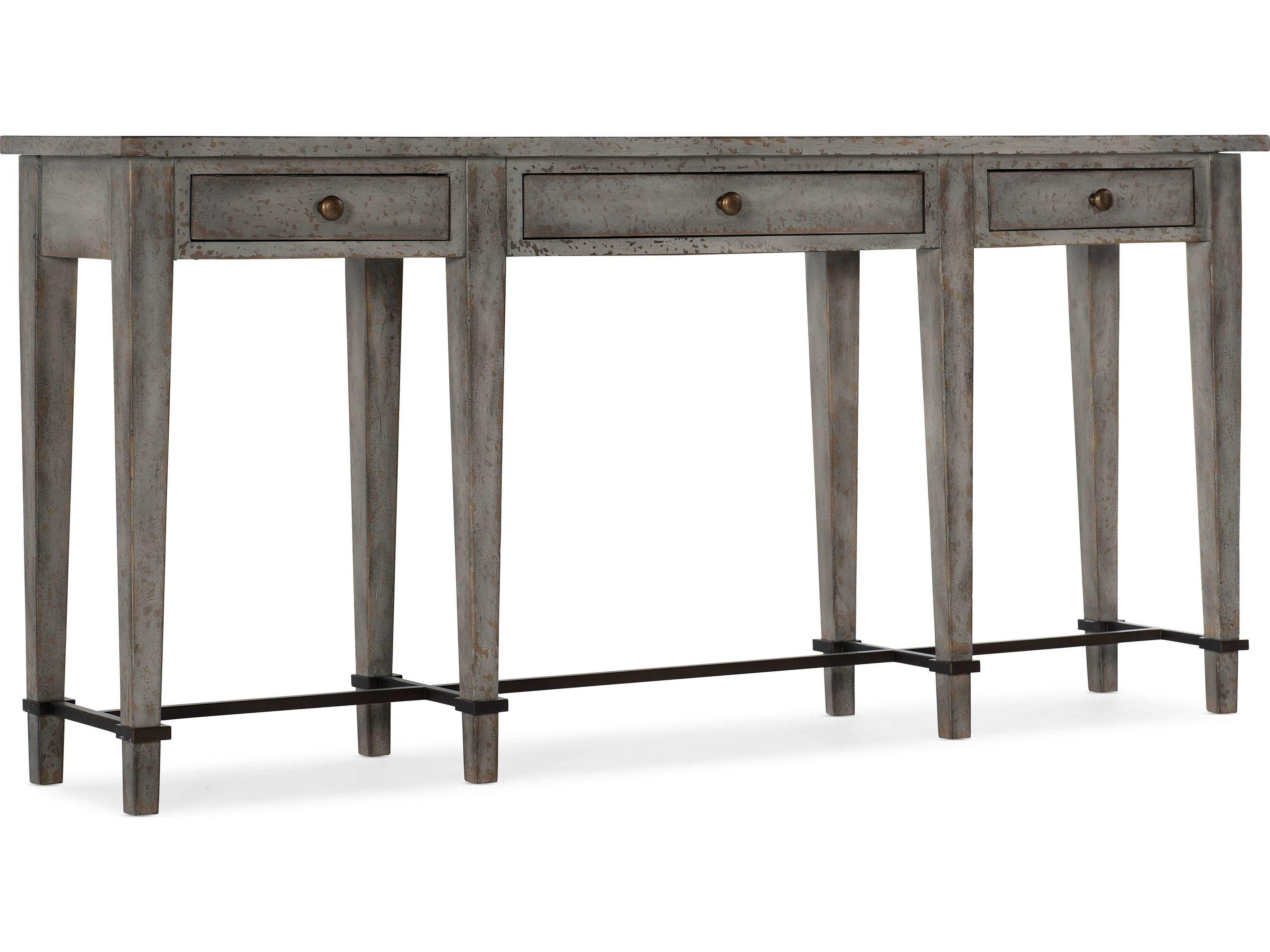 Ciao Bella Narrow Rectangular Wood Gray Console Table