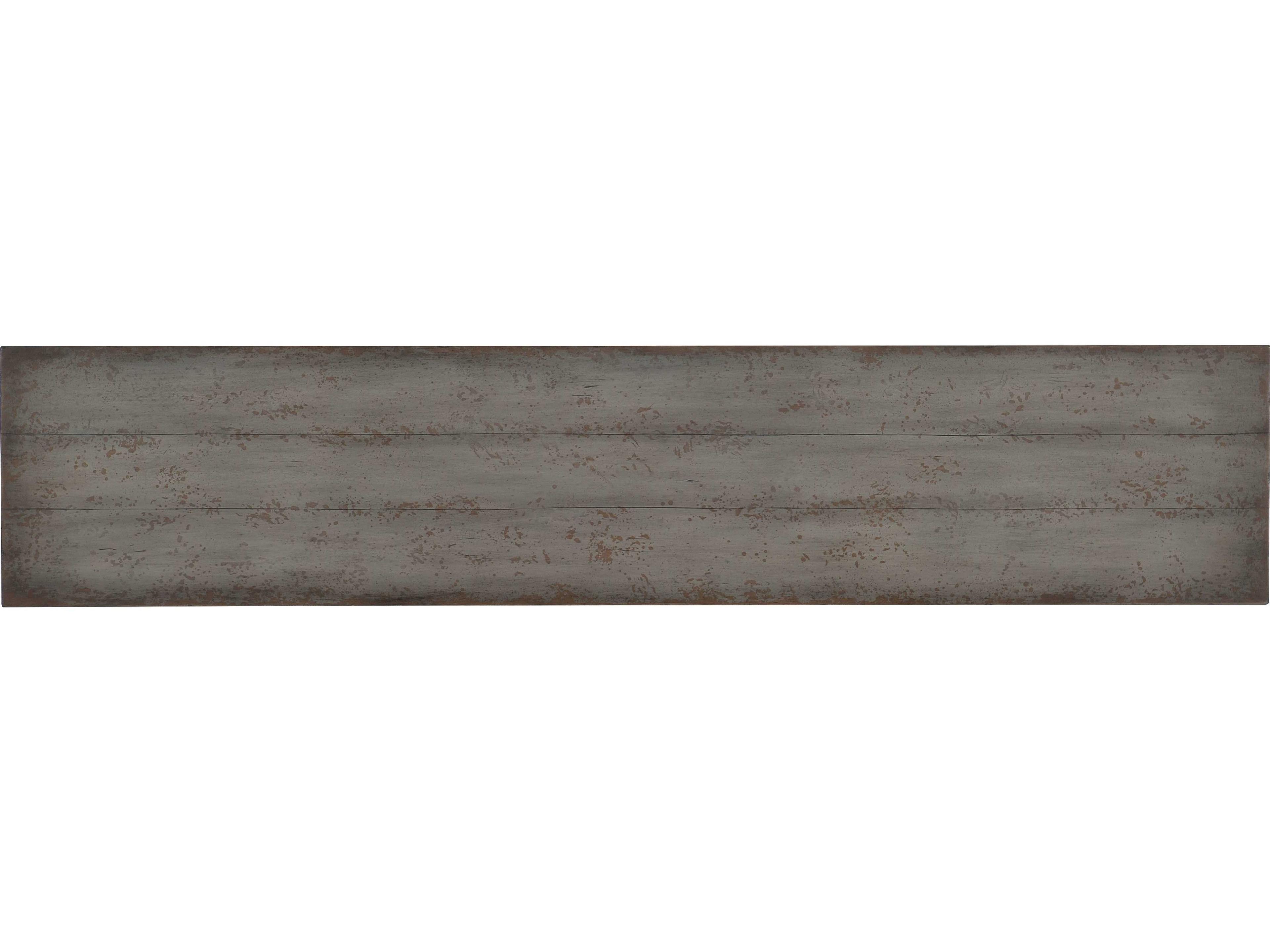 Luxecor Heritage Narrow Rectangular Wood Gray Console Table