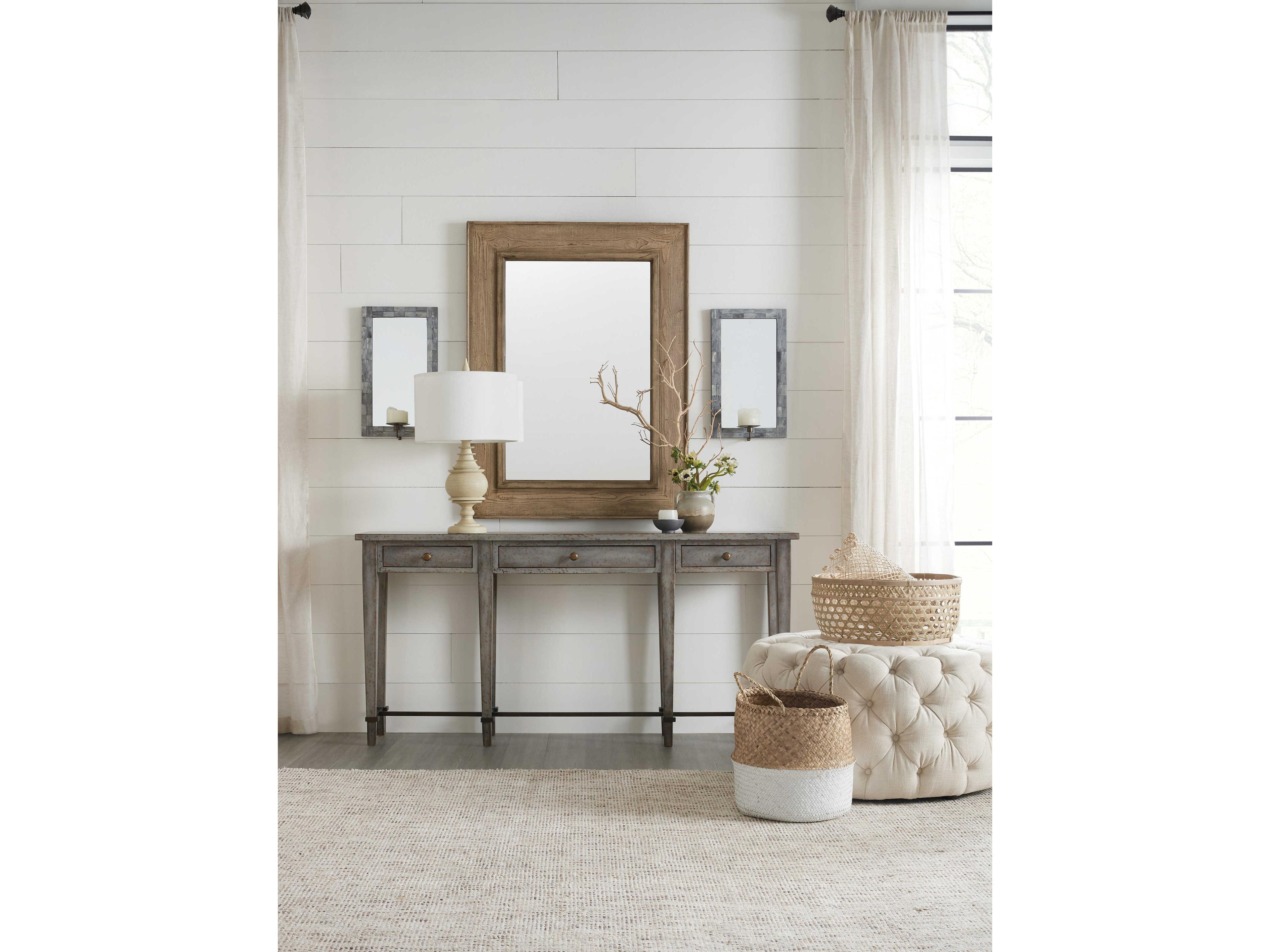 Luxecor Heritage Narrow Rectangular Wood Gray Console Table