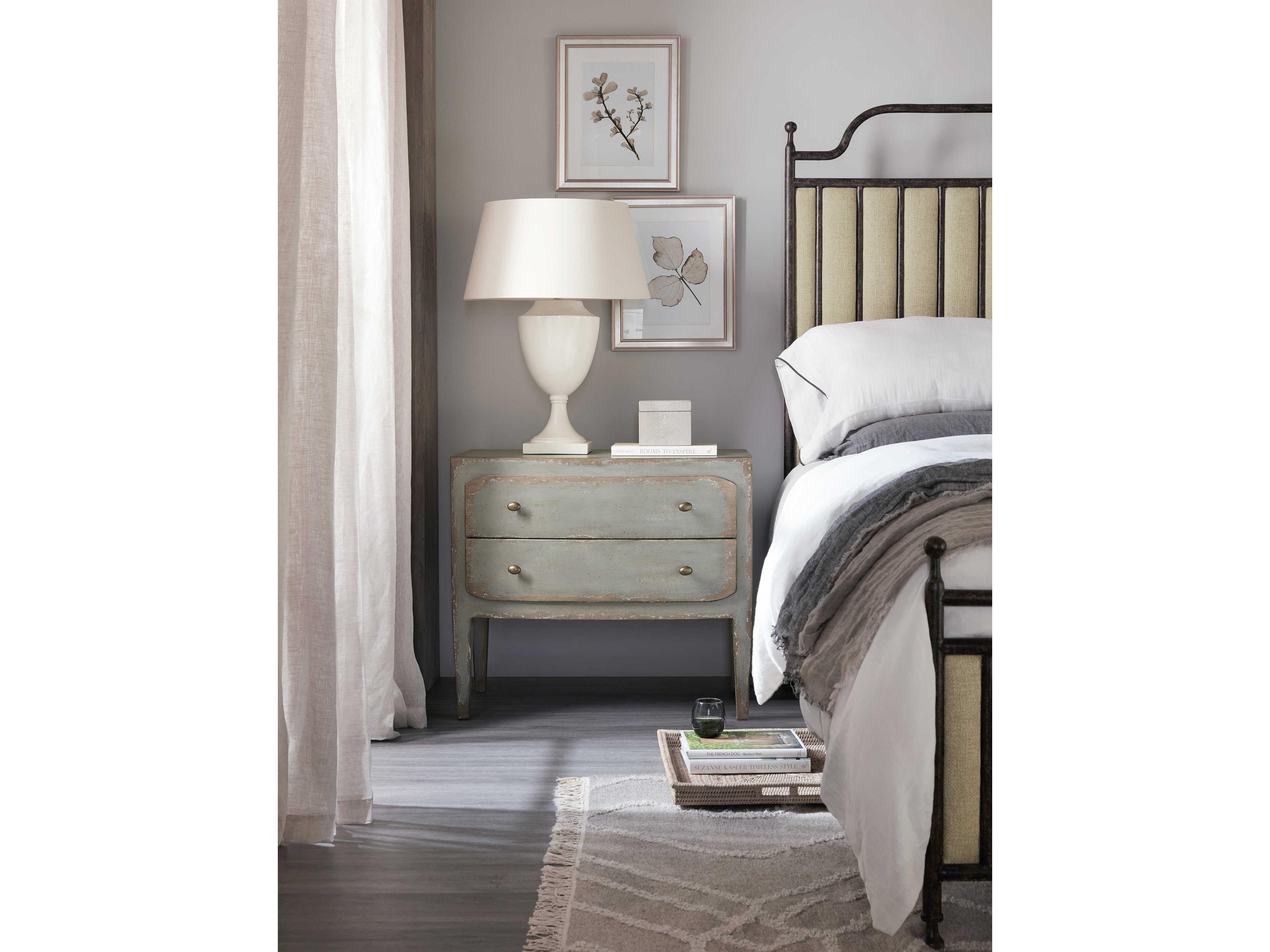 Luxecor Heritage 2-Drawers Hardwood Nightstand