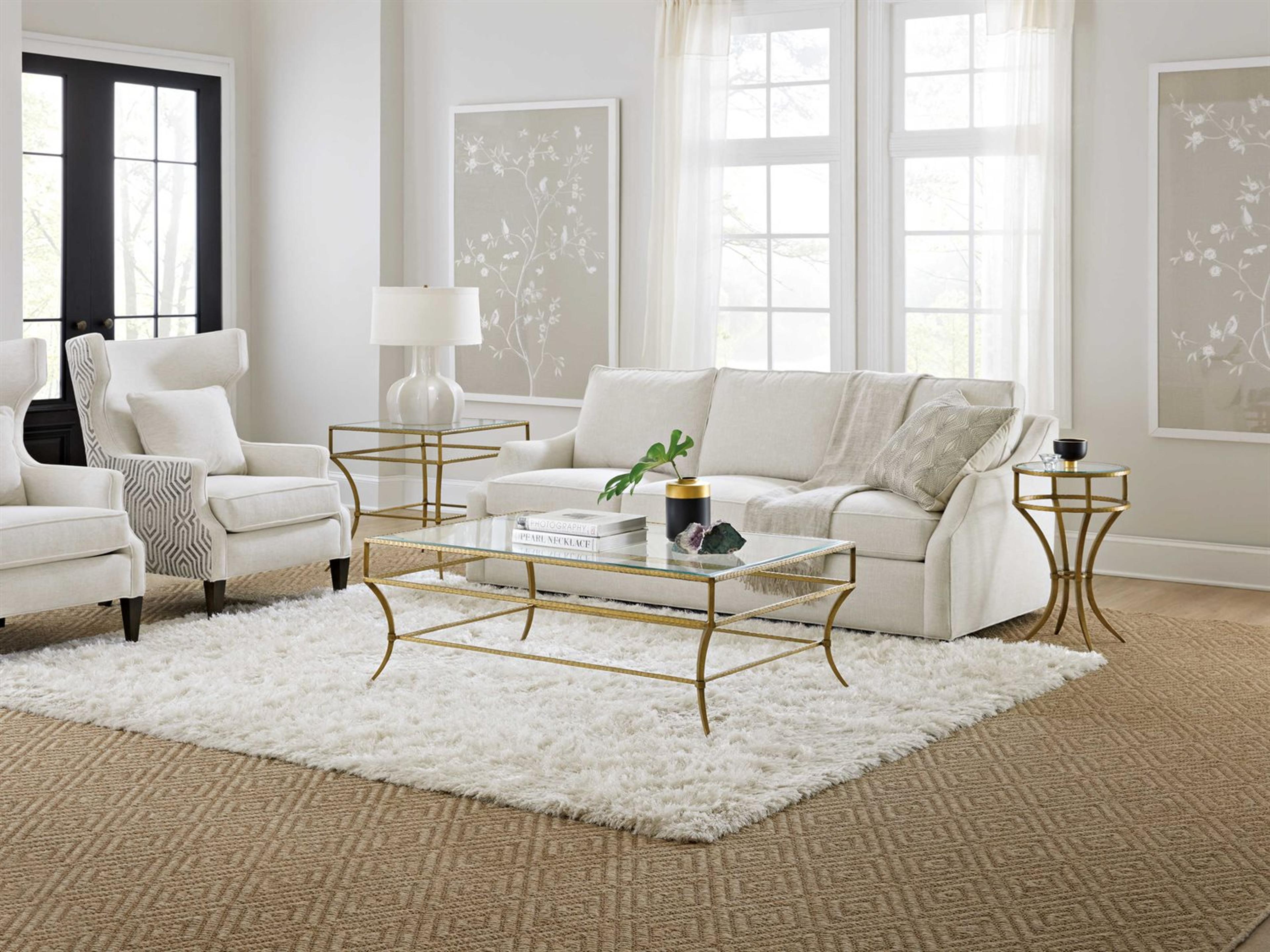 Hooker Furniture Laureng Rectangular Glass Golds Cocktail Table