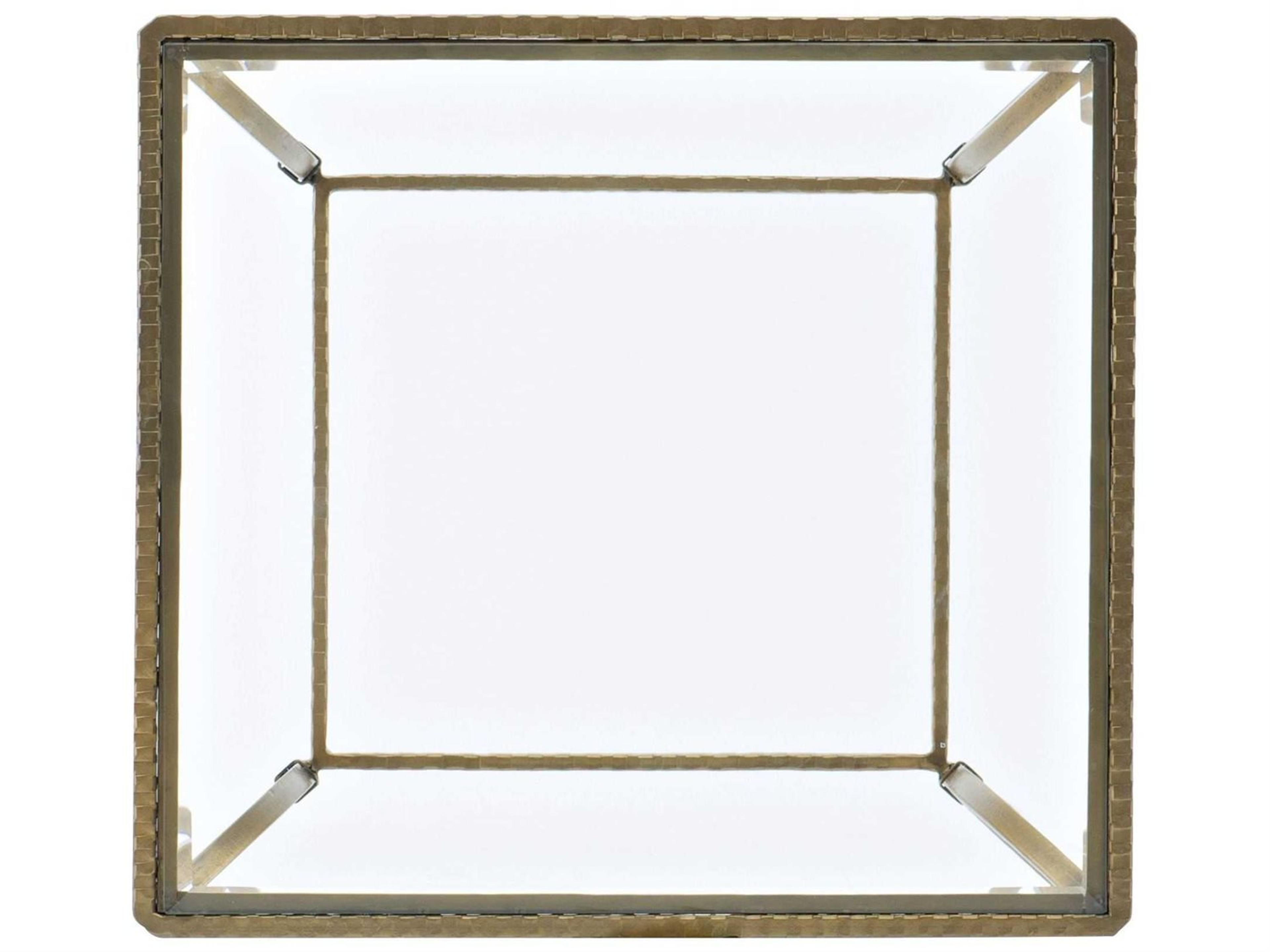 Hooker Furniture Laureng Square Glass Golds End Table