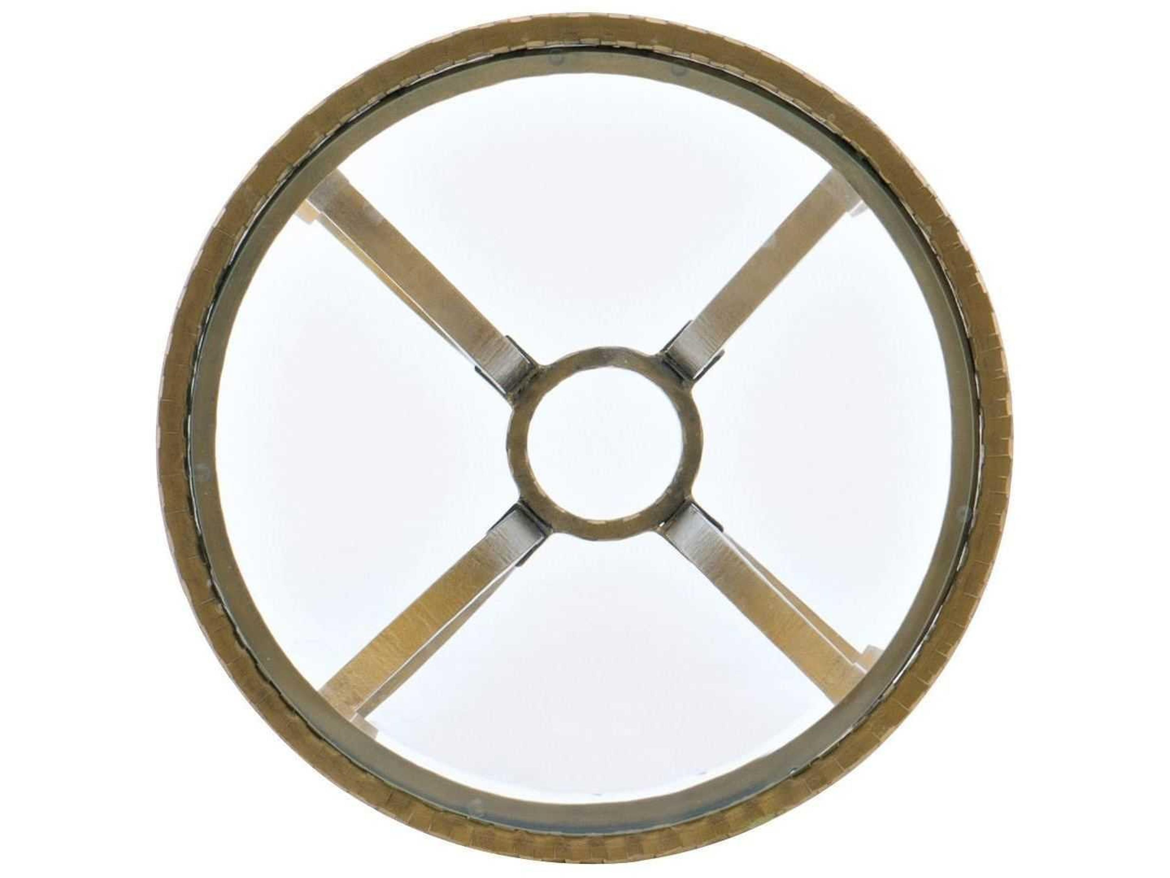 Hooker Furniture Laureng Martini Round Glass Golds End Table