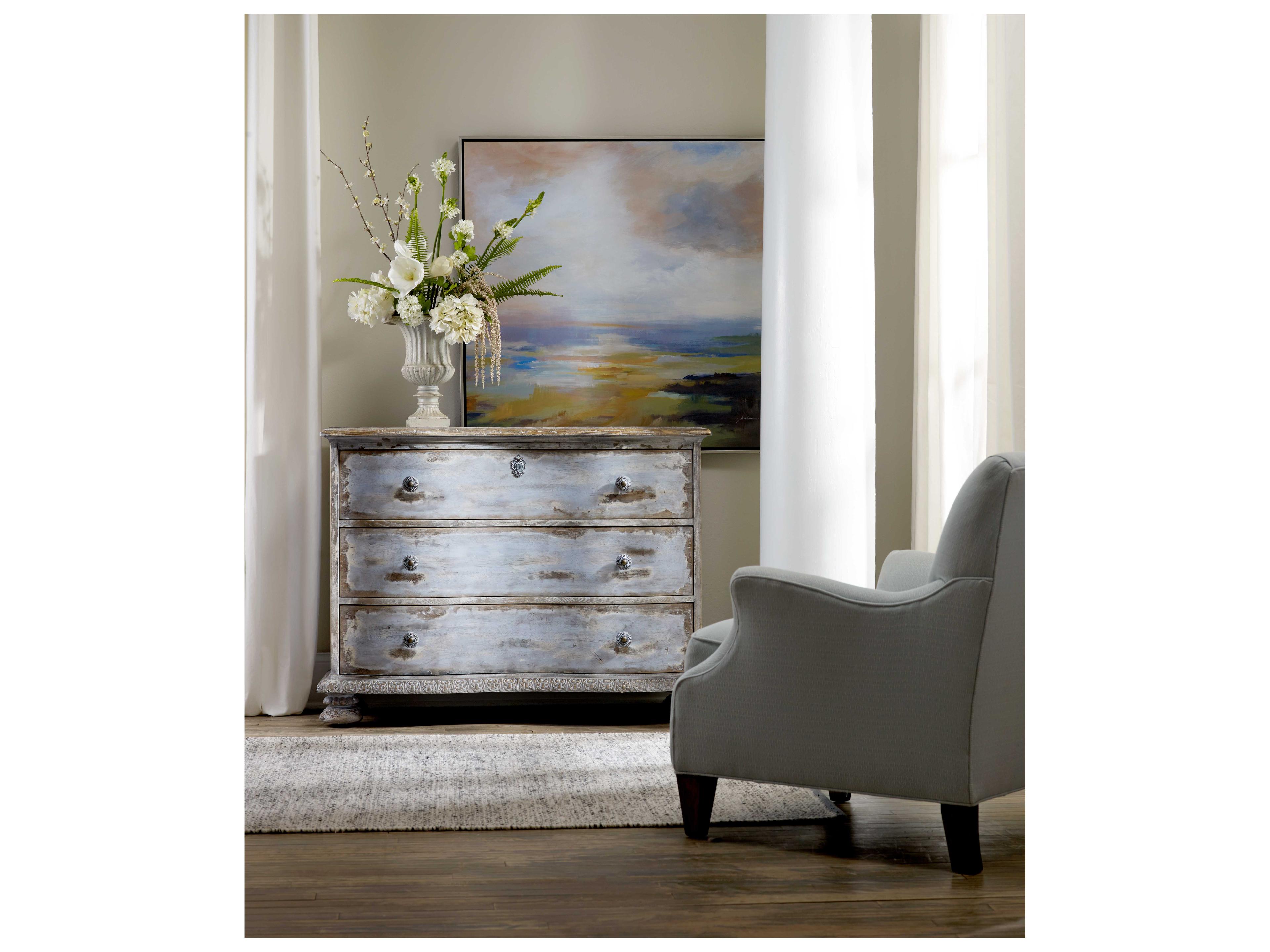 Luxecor Heritage 3-Drawers Blue Hardwood Accent Chest