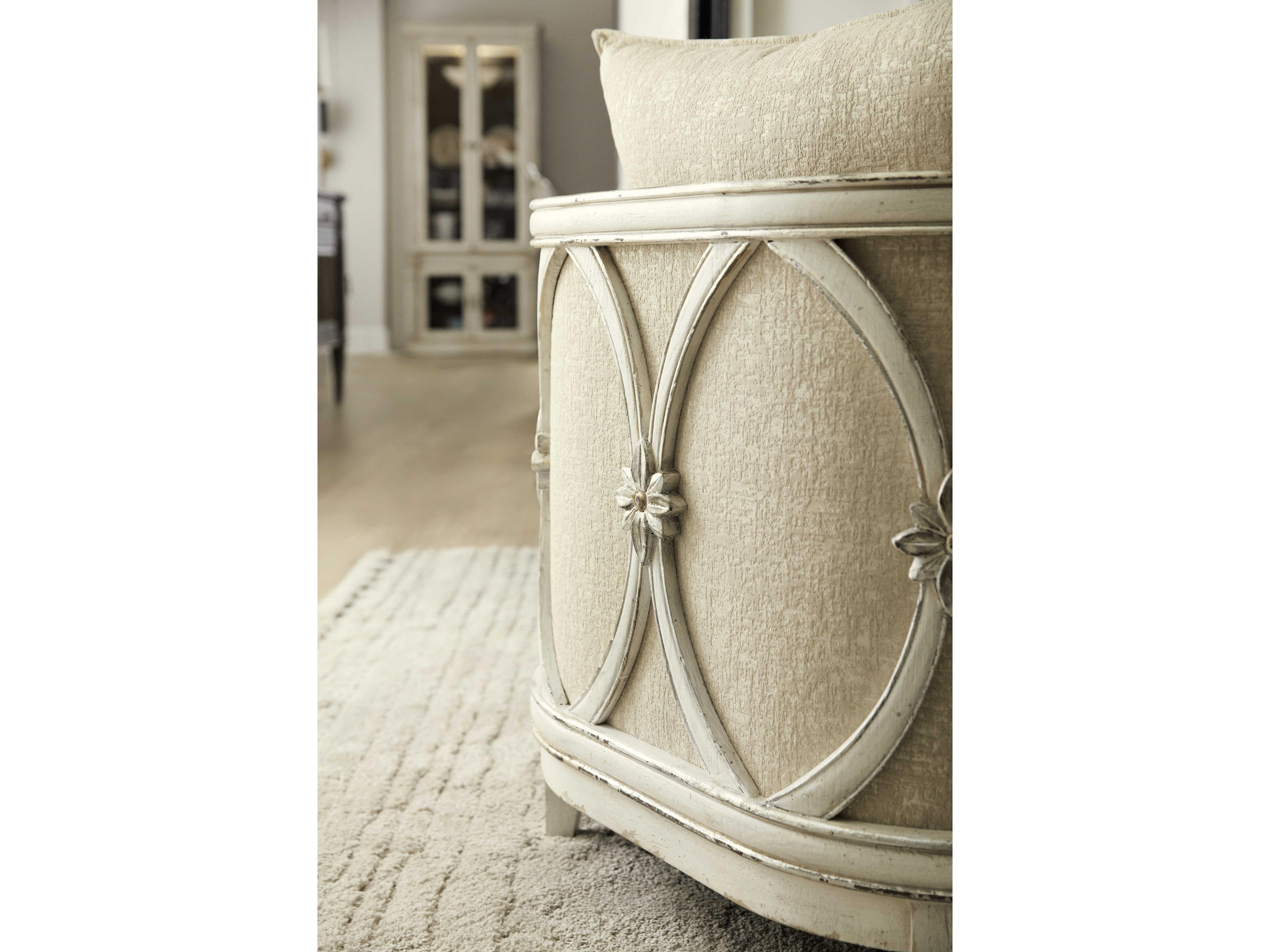 Luxecor Heritage Mariette Beige Fabric Accent Chair