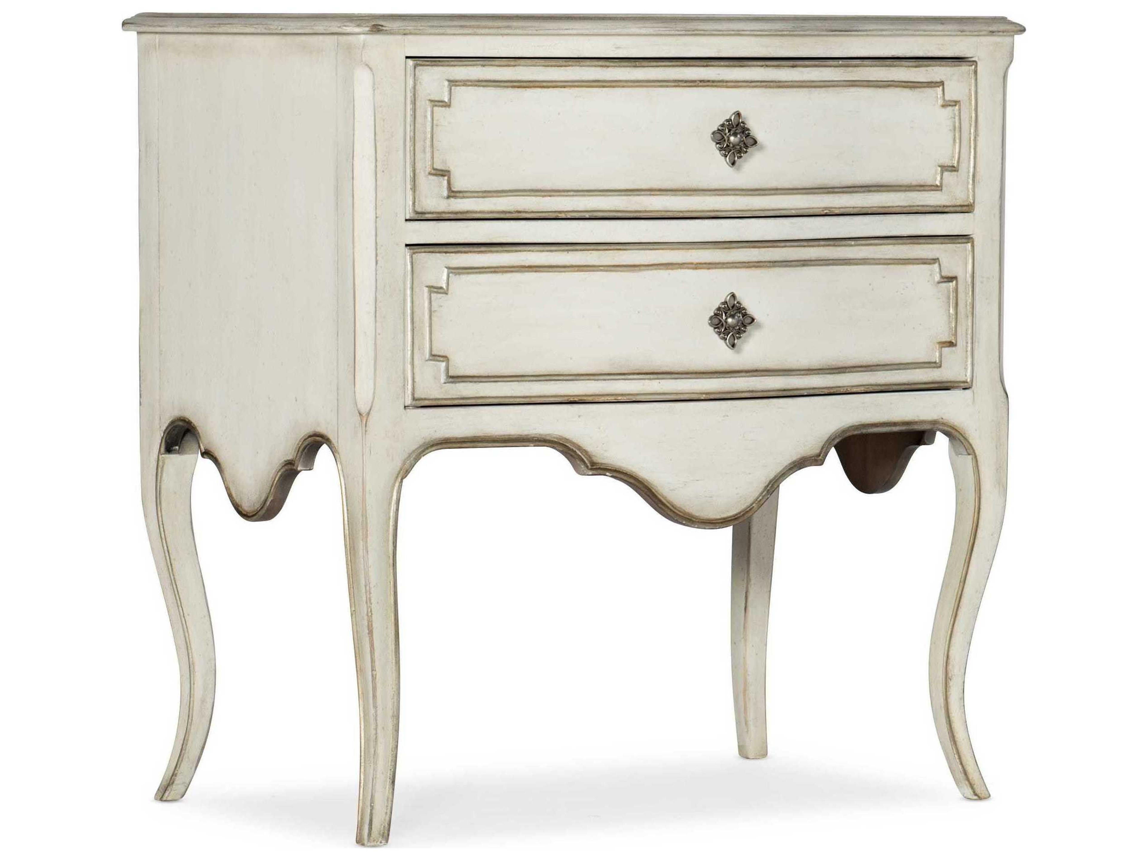 Sanctuary Coco En Blanc 2-Drawers White Hardwood Nightstand