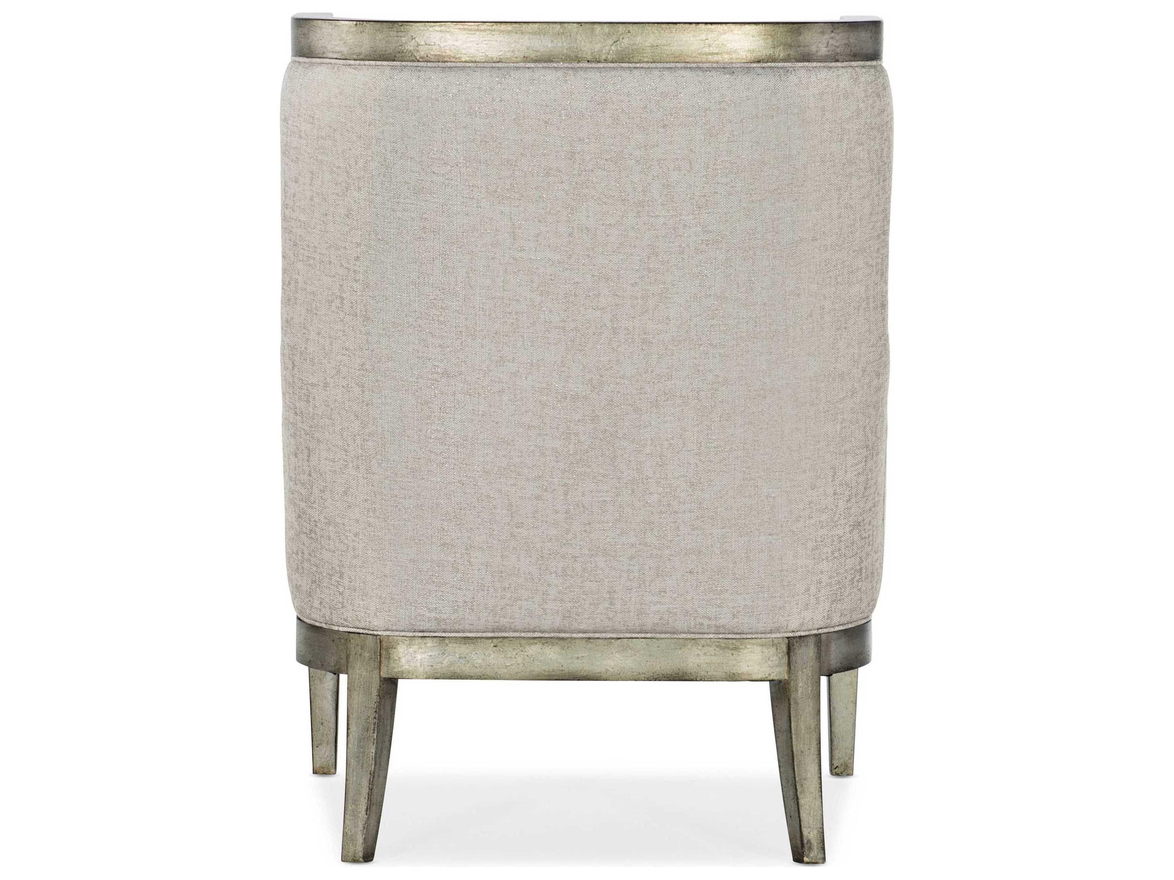 Luxecor Heritage Debutant Wing Silver Fabric Accent Chair