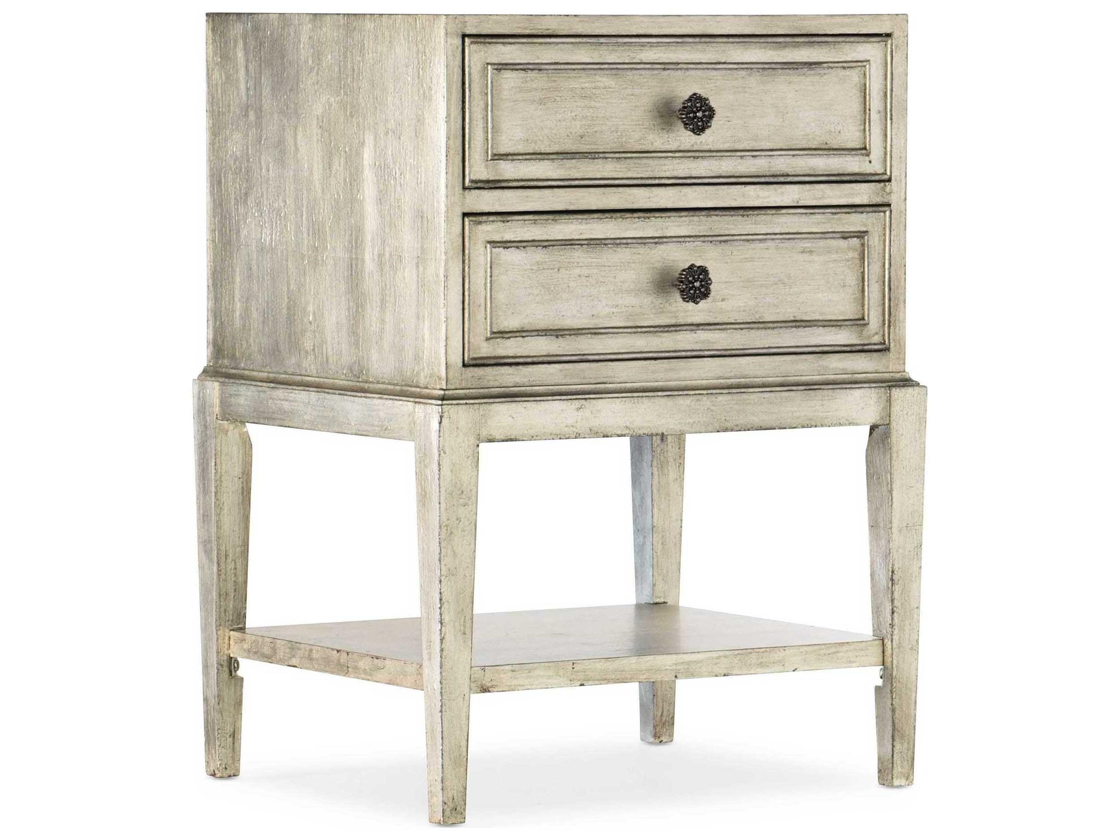 Sanctuary 2 Petit Bijou 2-Drawer End Table in Jewel Silver