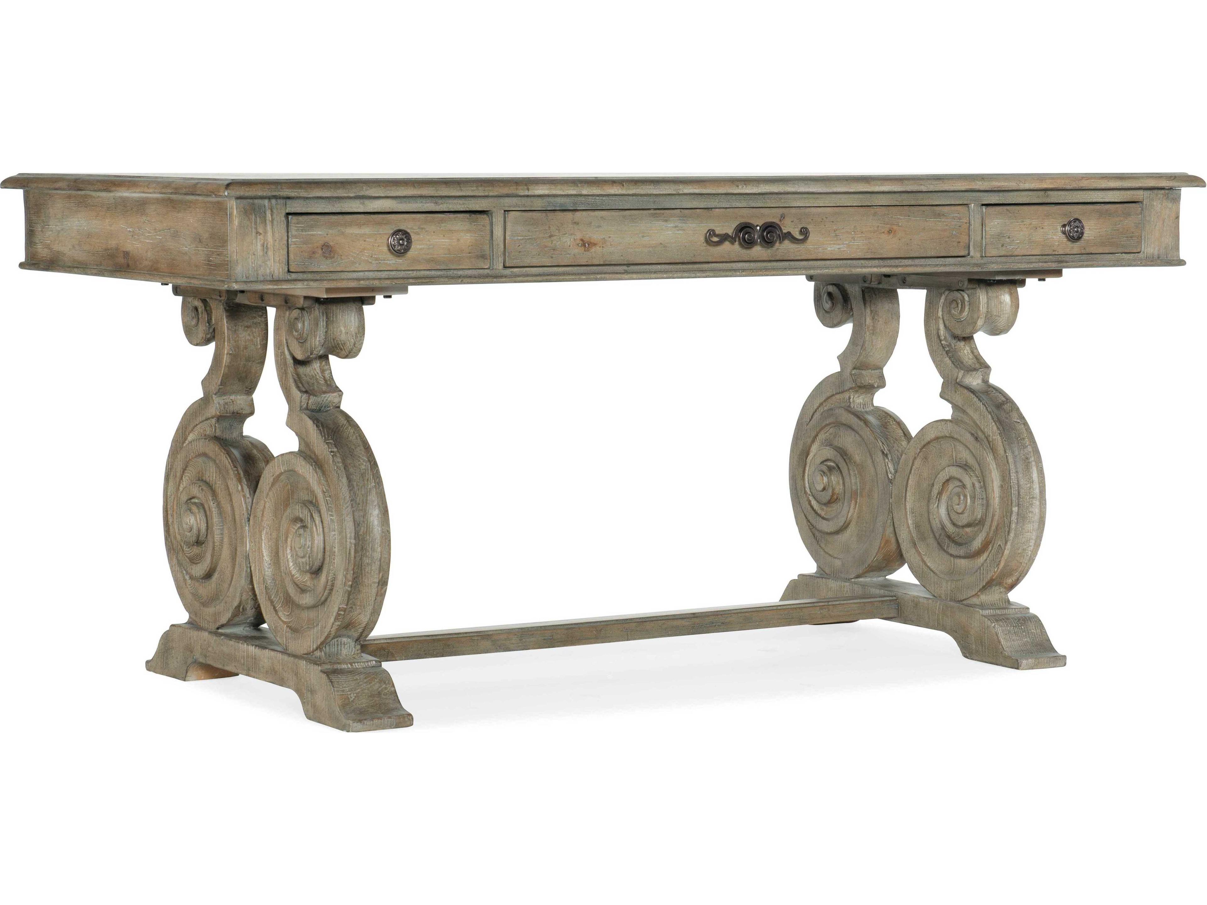 Castella Antique Slate Brown Ash Wood Writing Desk