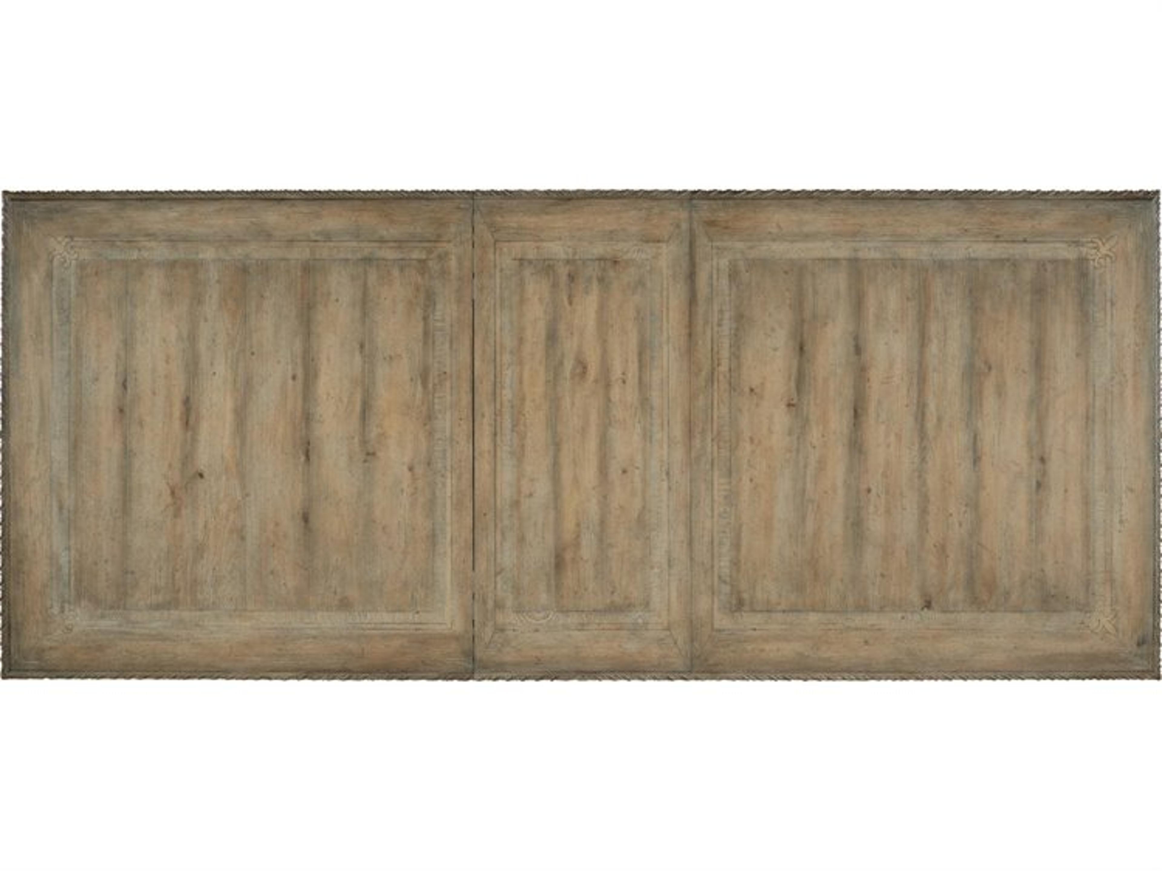 Luxecor Heritage Extendable Rectangular Wood Antique Slate Dining Table