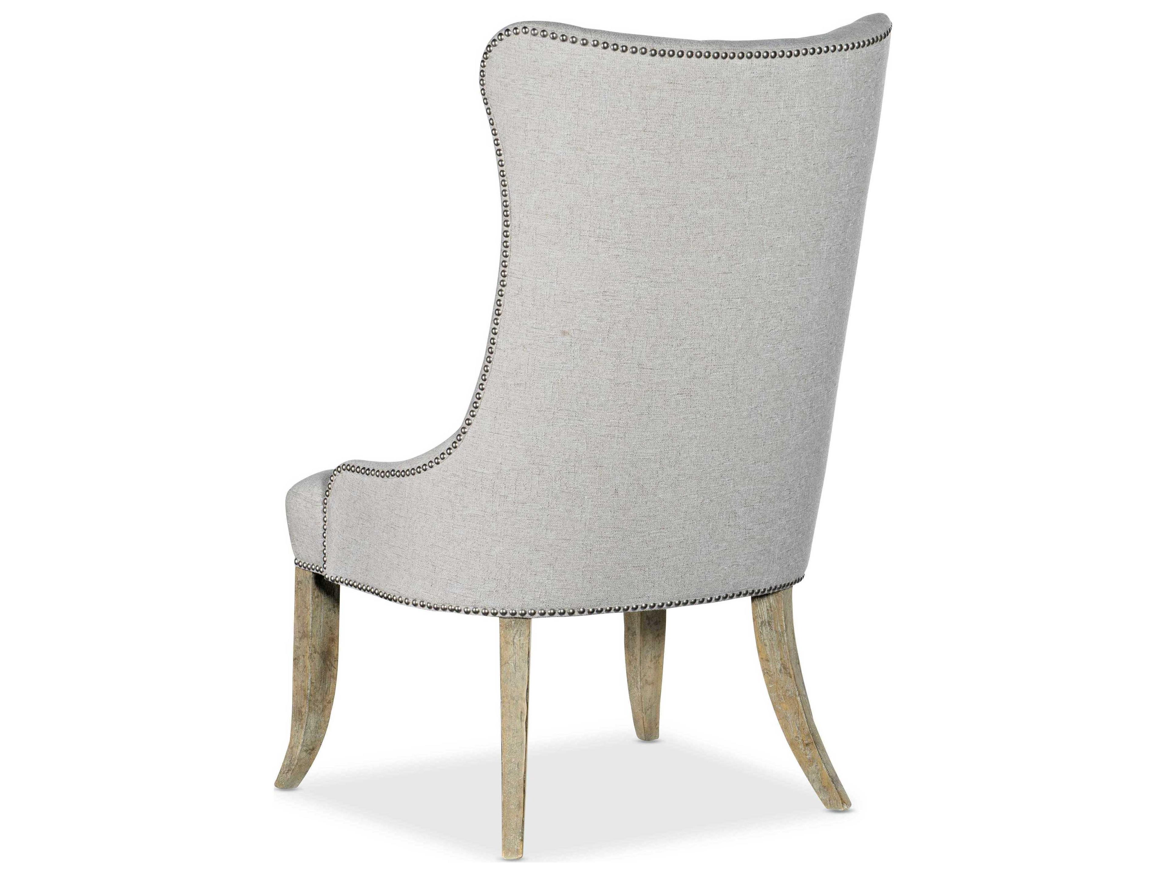 Luxecor Heritage Tufted Beige Upholstered Arm Dining Chair
