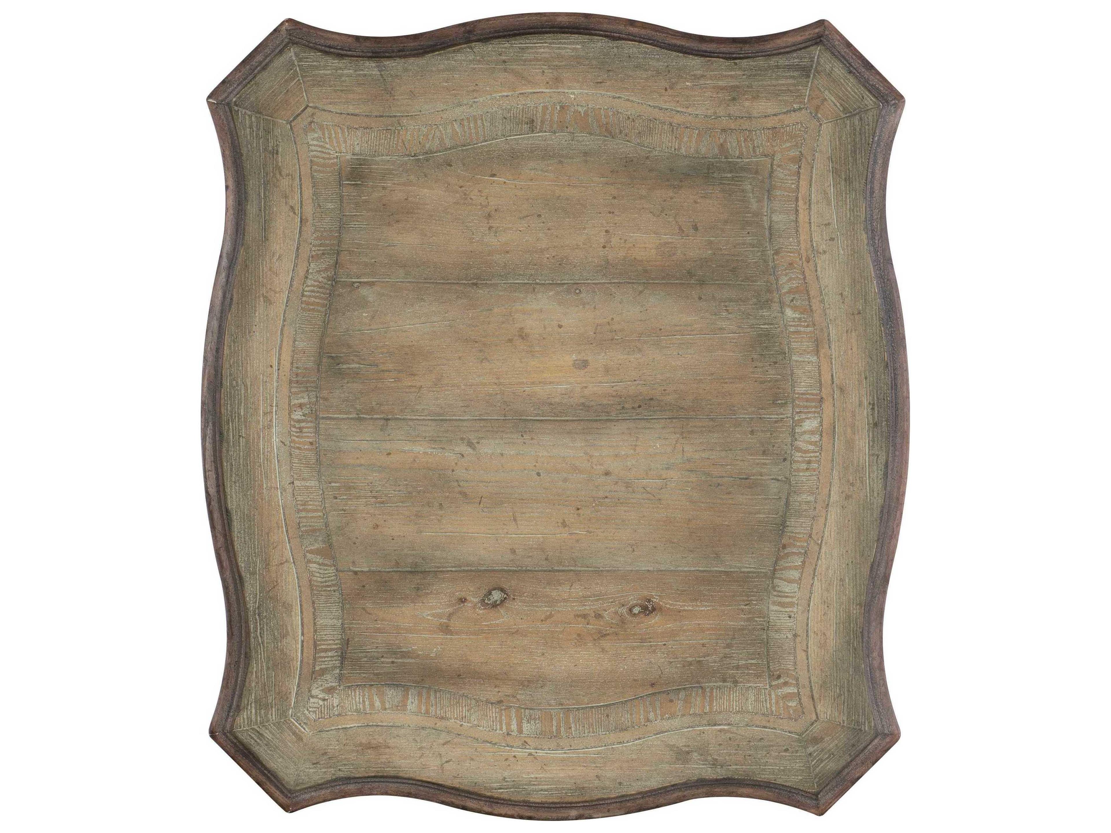 Luxecor Heritage Rectangular Wood Antique Slate End Table