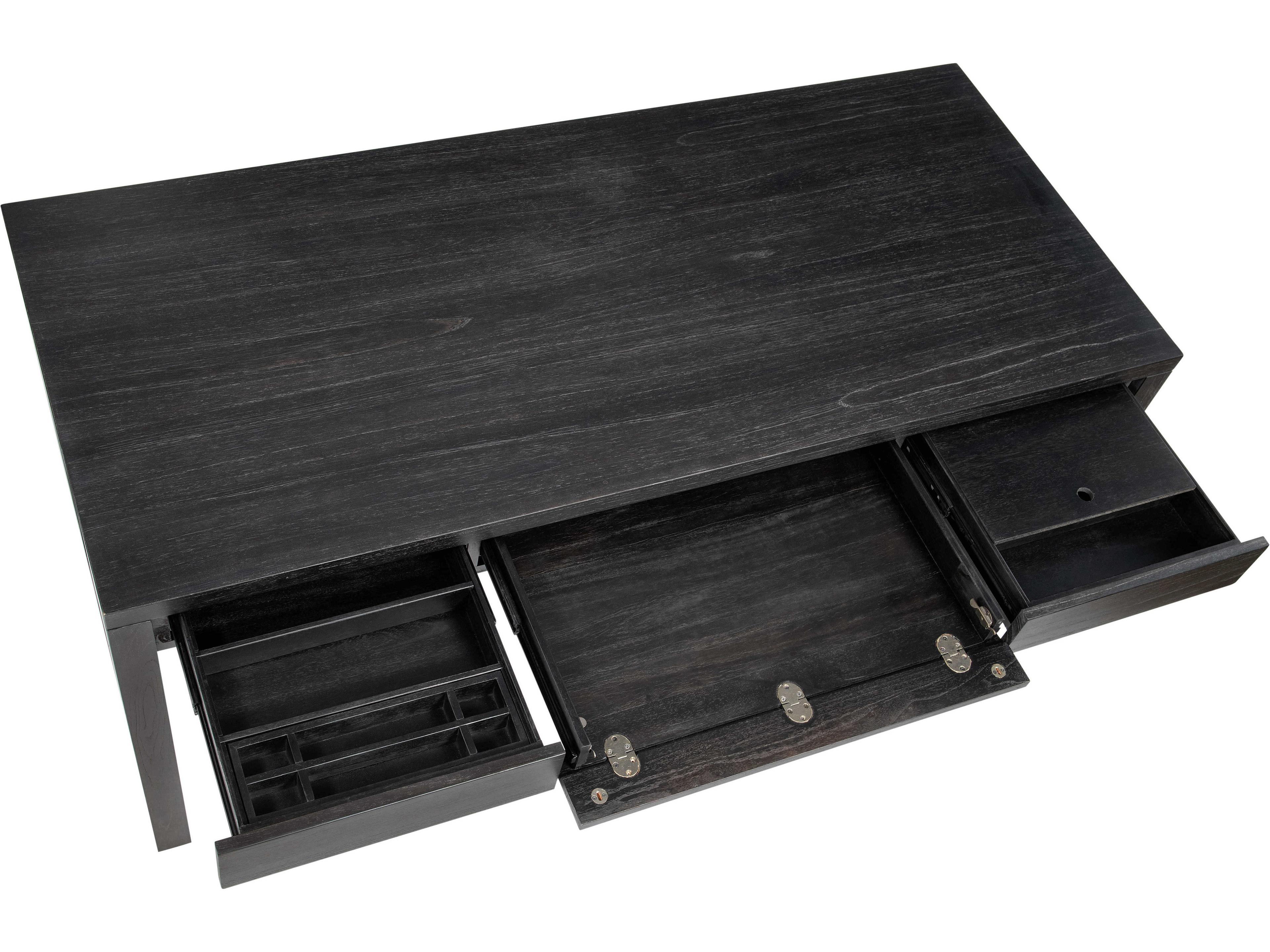 Luxecor Heritage Black Mindi Wood Writing Desk