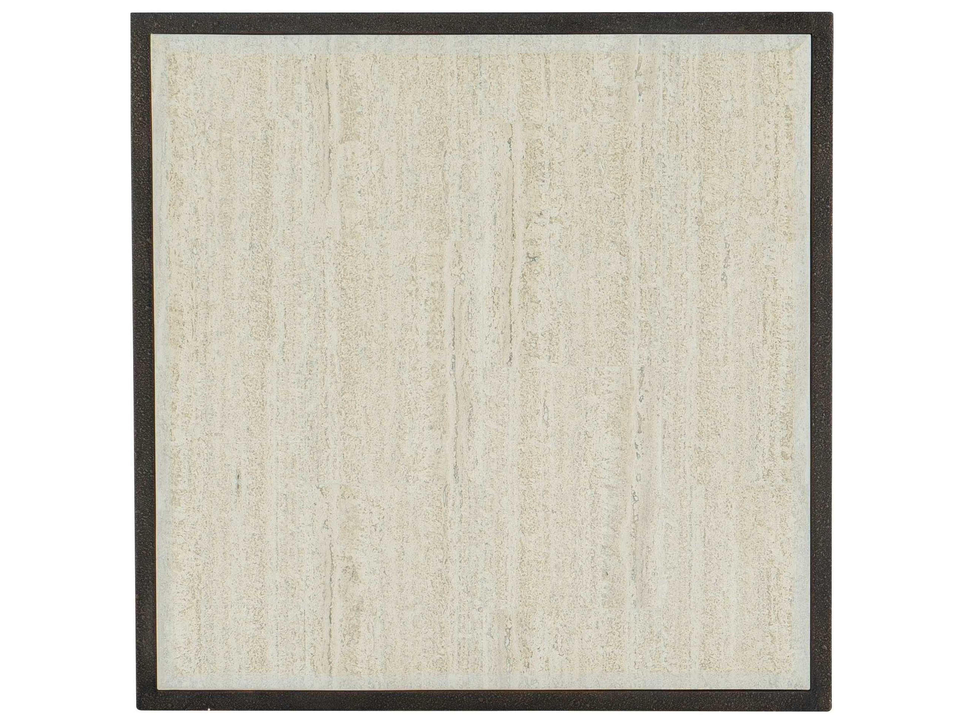 Hooker Furniture Square Creamy Beige Marble Gray End Table