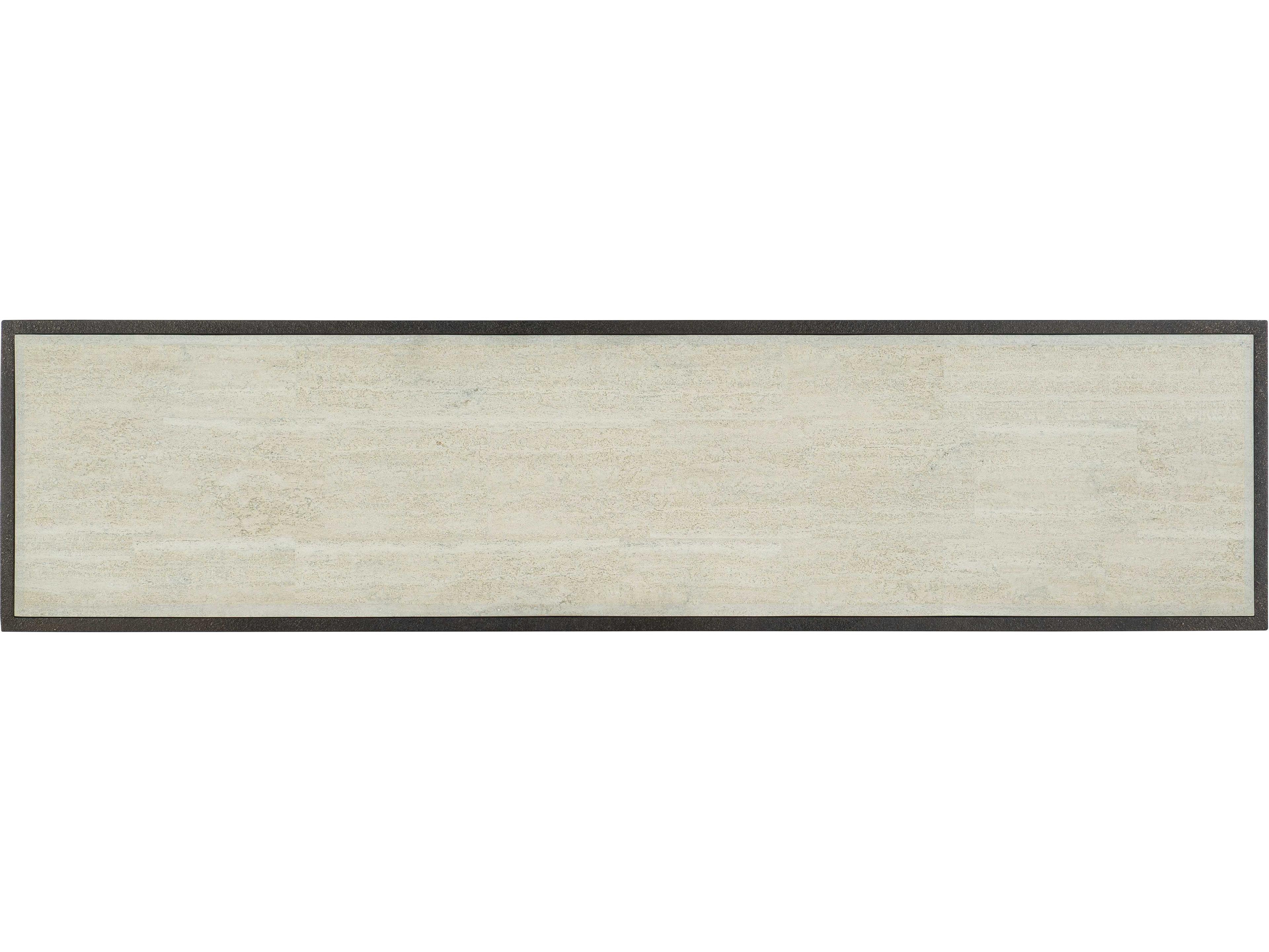Hooker Furniture Rectangular Creamy Beige Marble Gray Console Table