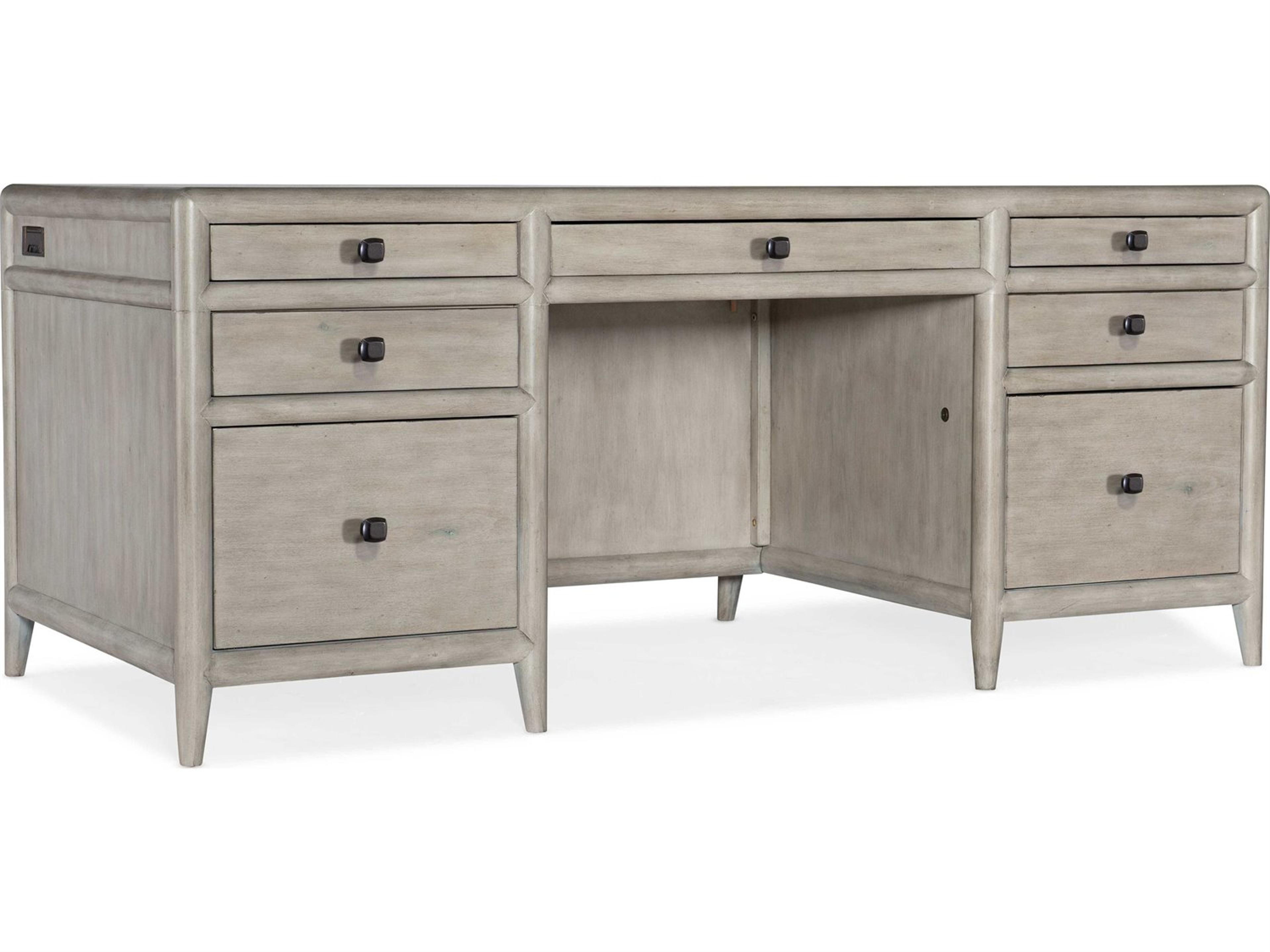 Work Your Way Burnham Grey Mink Alder Wood Executive Desk