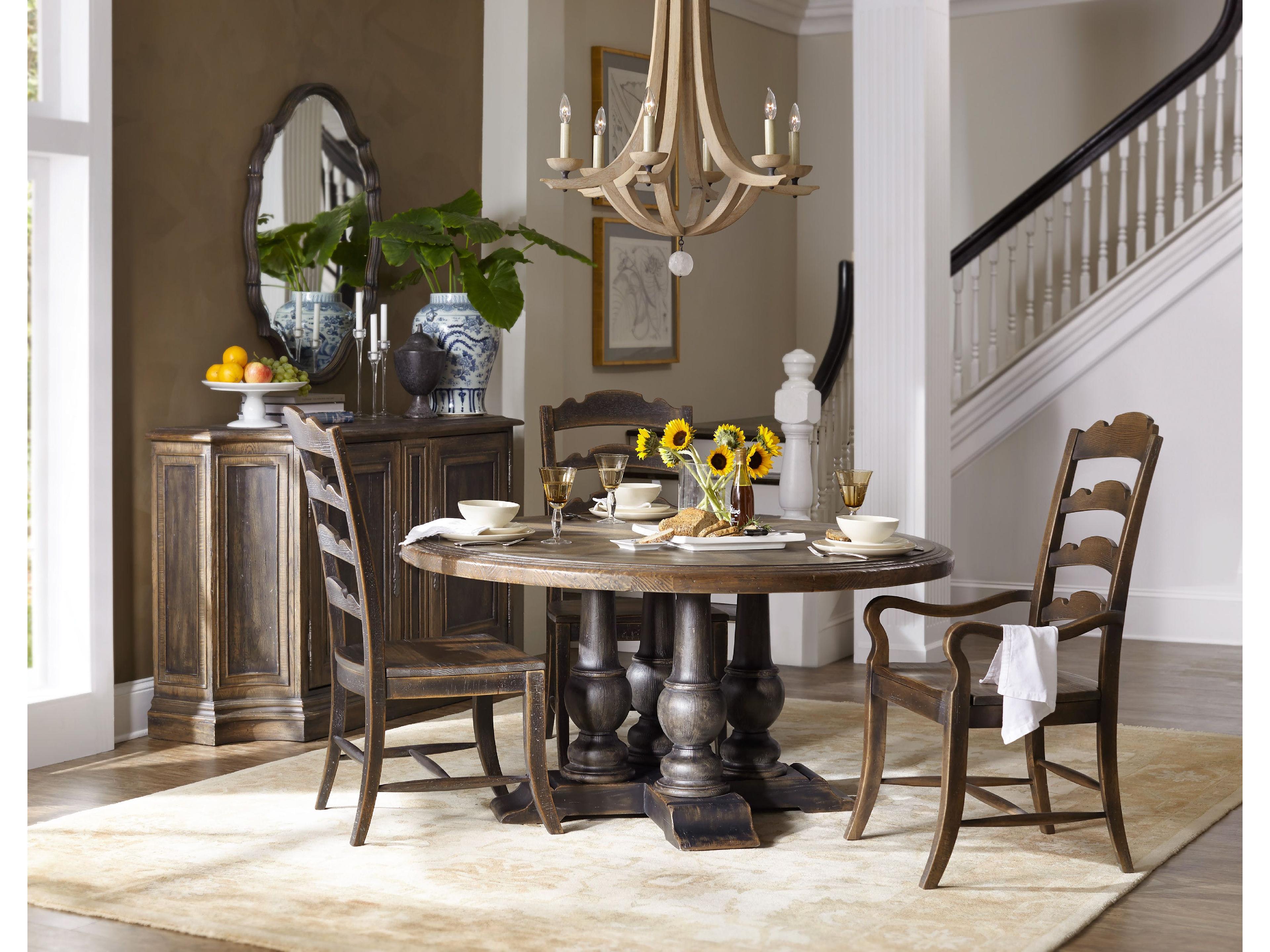 Luxecor Heritage Hardwood Brown Arm Dining Chair