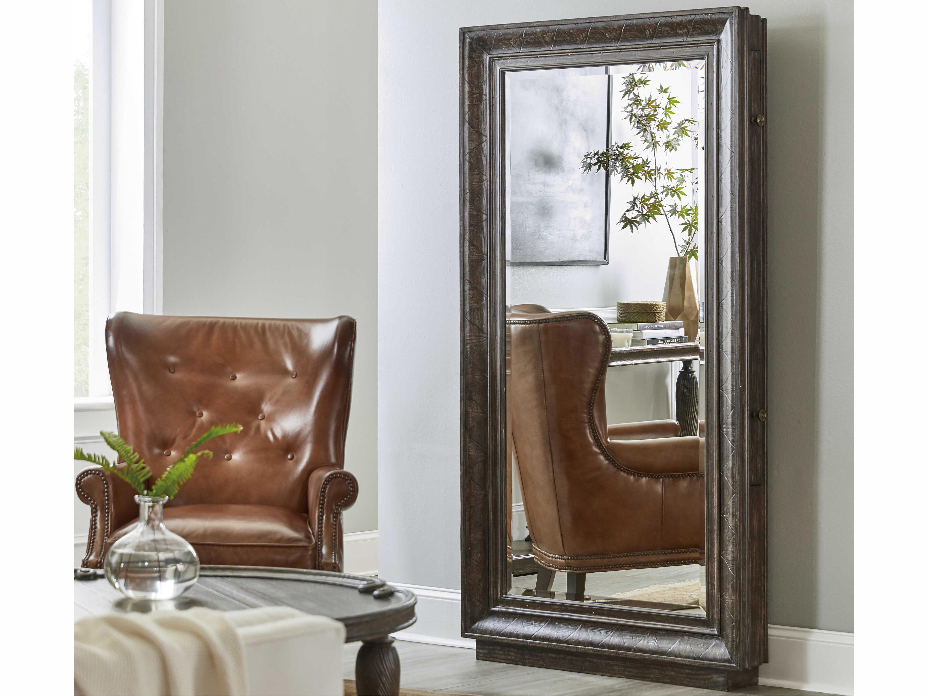 Hooker Furniture Traditions Rectangular Floor Mirror with Hidden Jewelry Storage