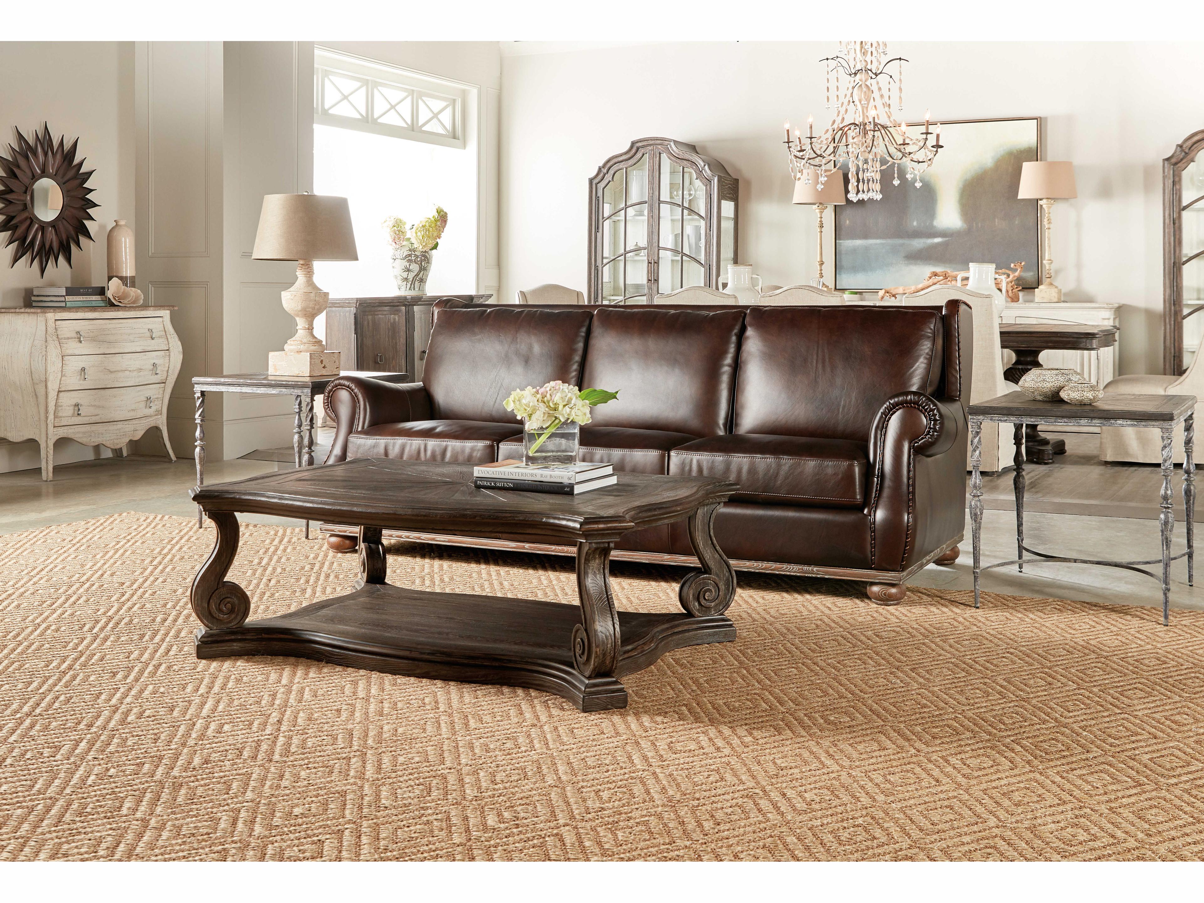 Luxecor Heritage Rectangular Dark Wood End Table