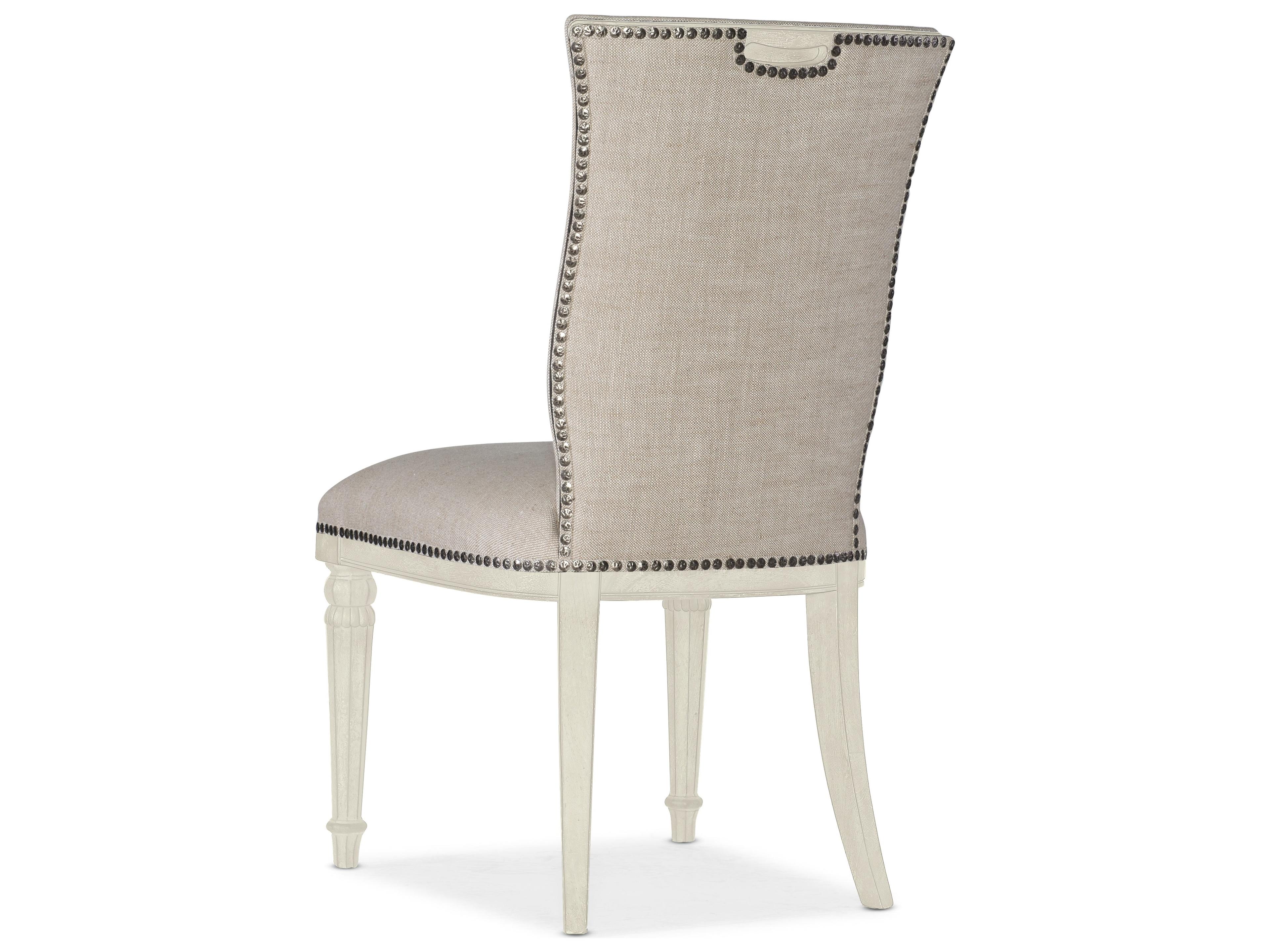 Hooker Furniture Traditions Solid Wood White Upholstered Armless Dining Chair