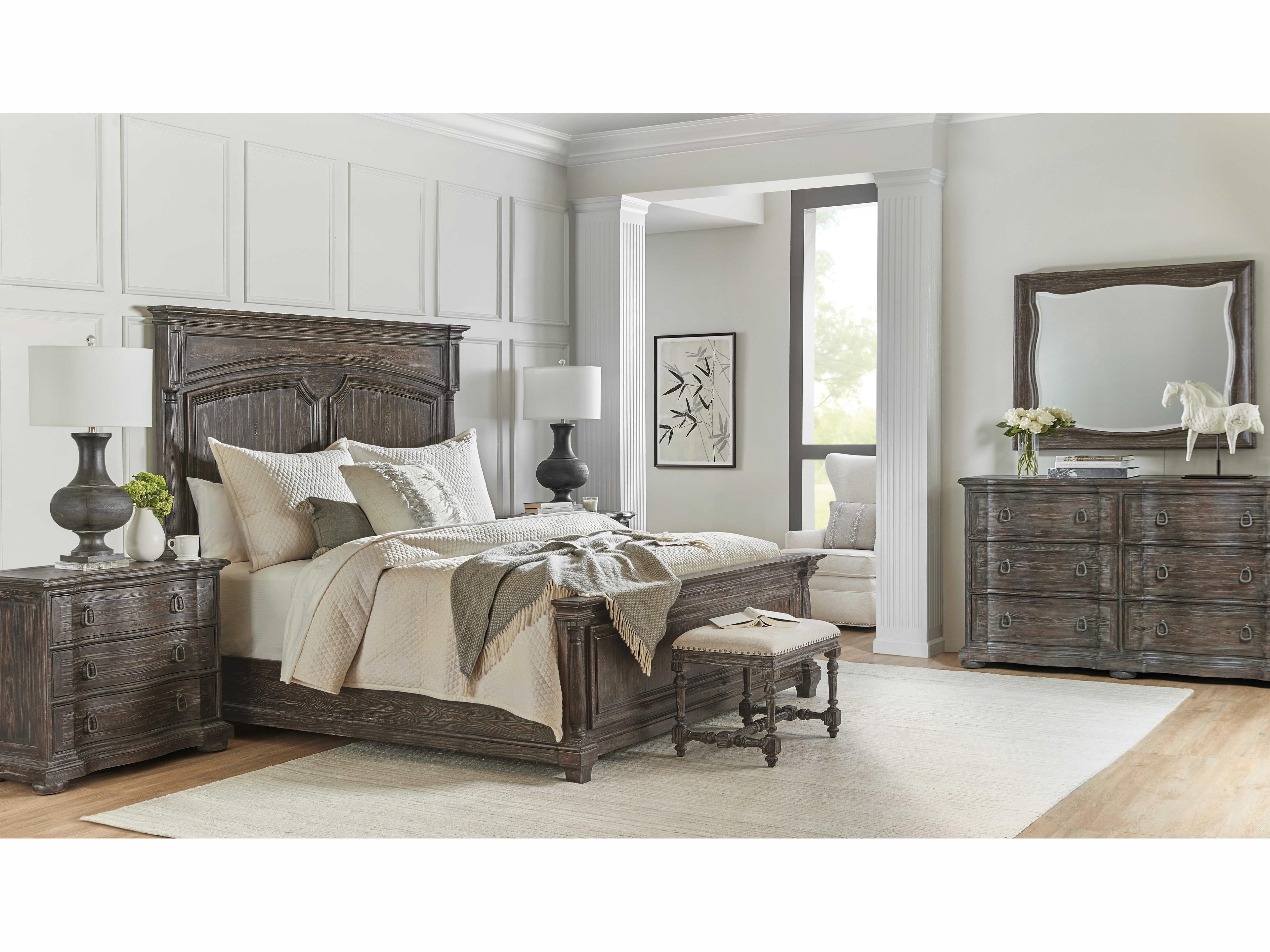 Luxecor Heritage 6-Drawers Gray Pine Wood Double Dresser