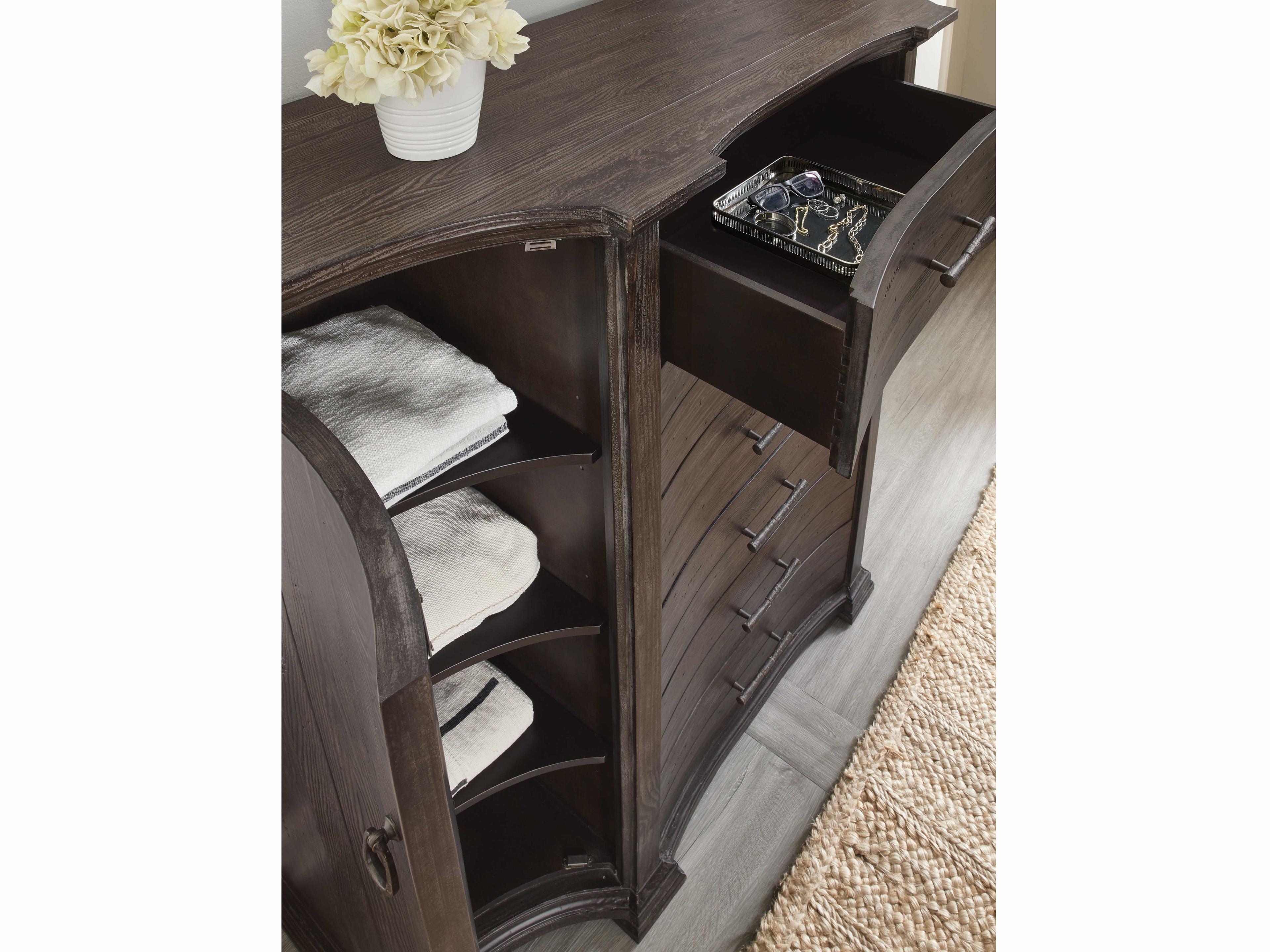 Luxecor Heritage 6-Drawers Dark Wood Brown Cedar Accent Chest