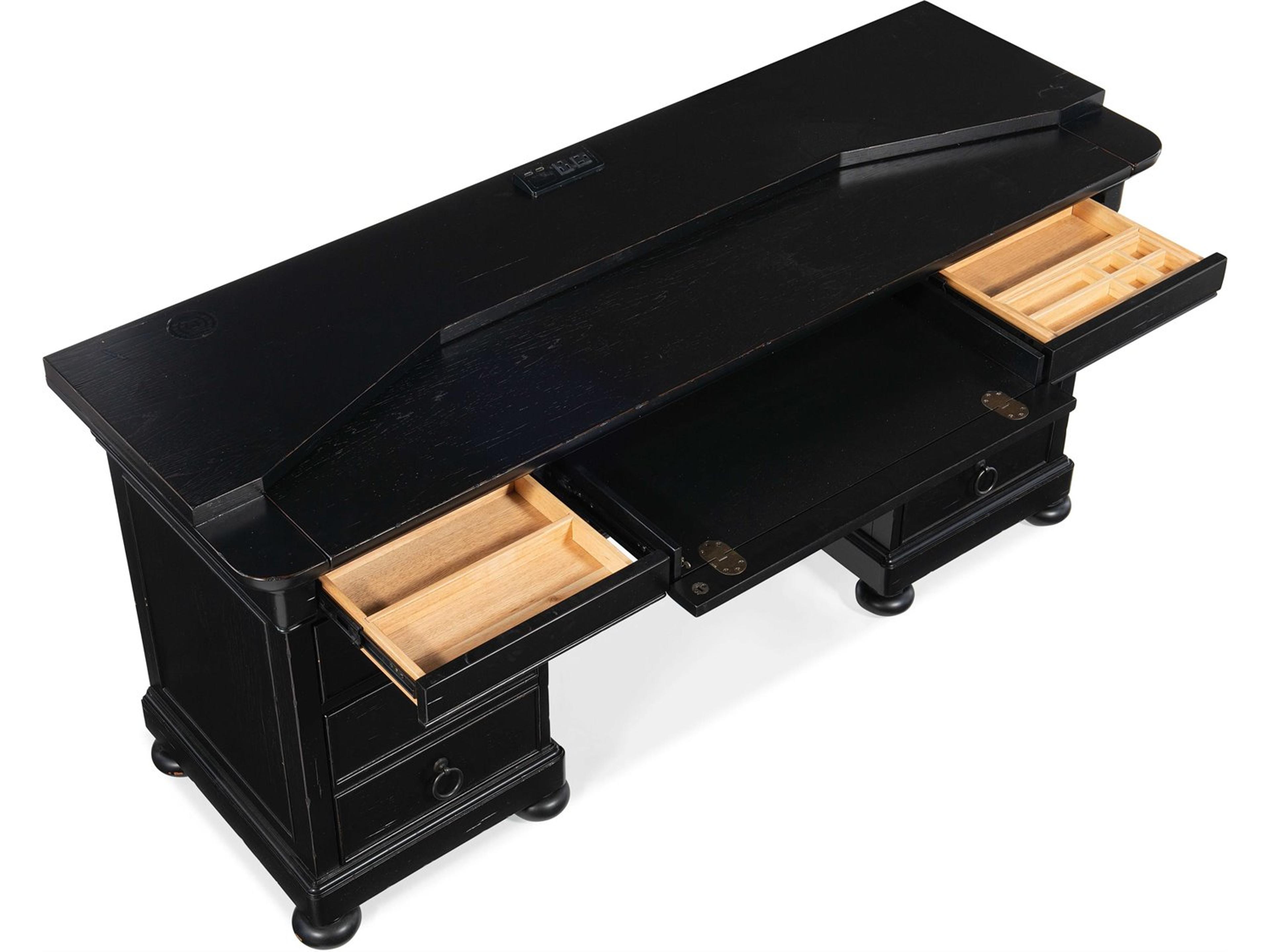 Hooker Furniture Work Your Way Bristowe Black Credenza Desk