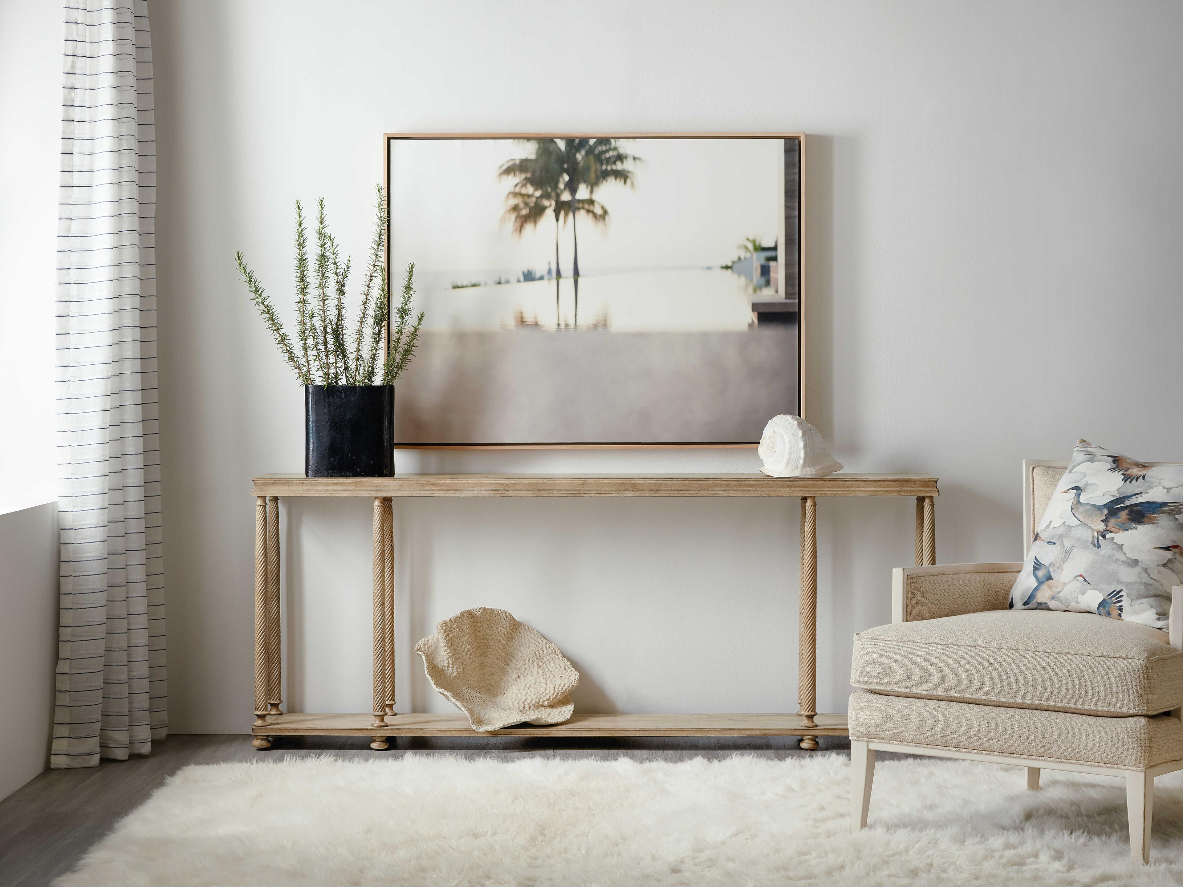 Luxecor Heritage Rectangular Light Wood Console Table