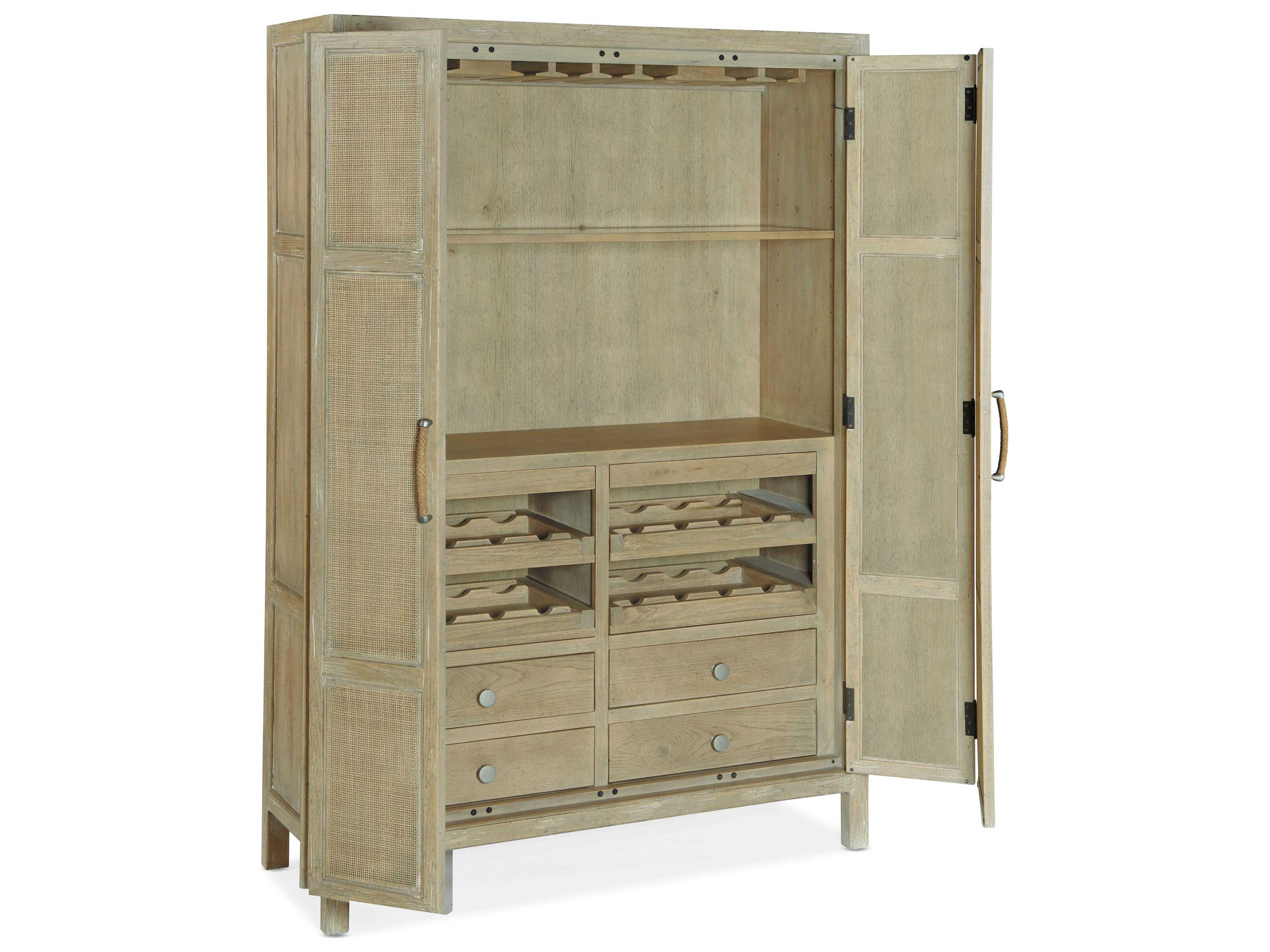 Hooker Furniture Surfrider Beige Driftwood Wine Bar Cabinet
