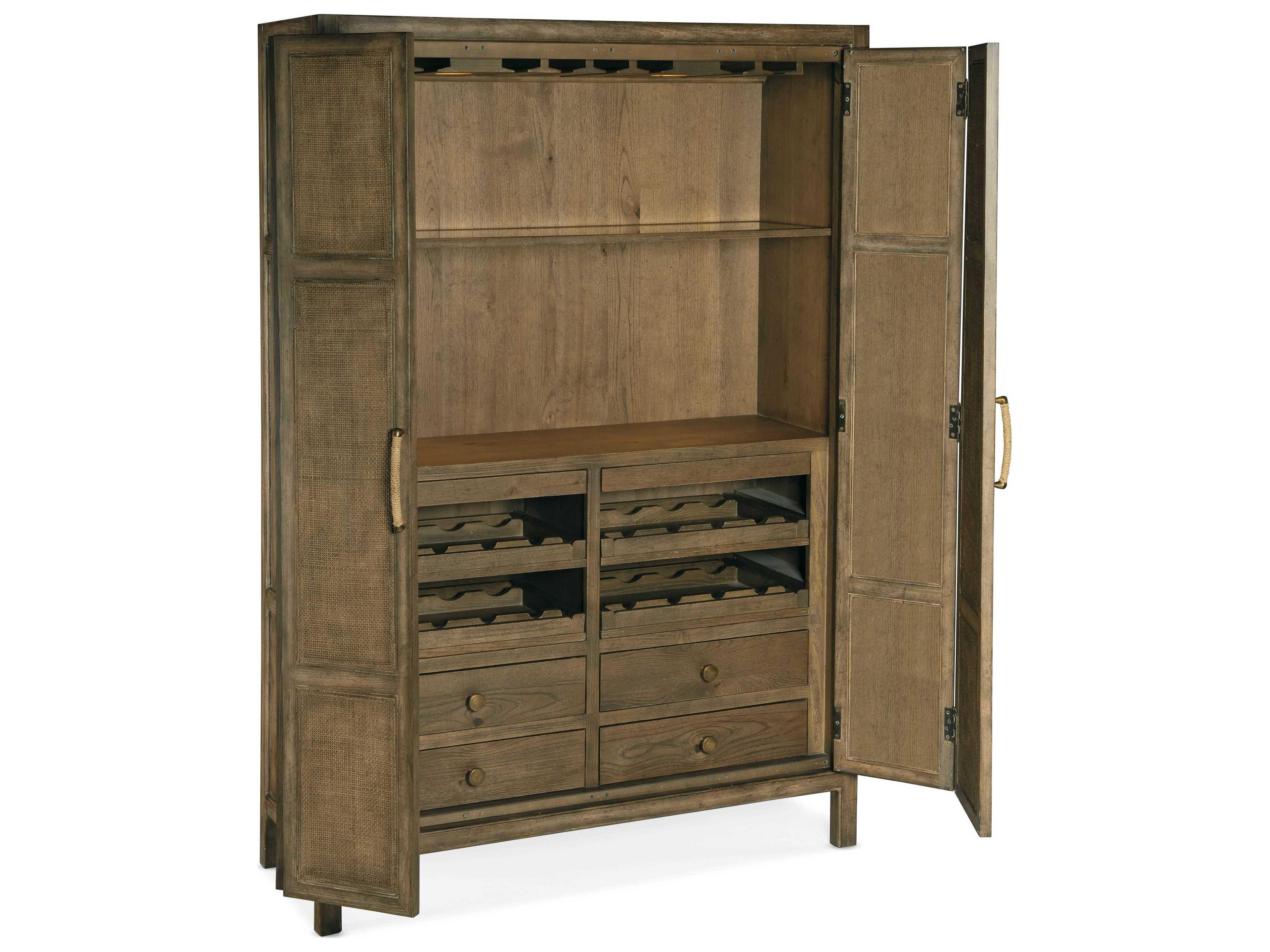 Hooker Furniture Sundance Brown Cliffside Wine Bar Cabinet