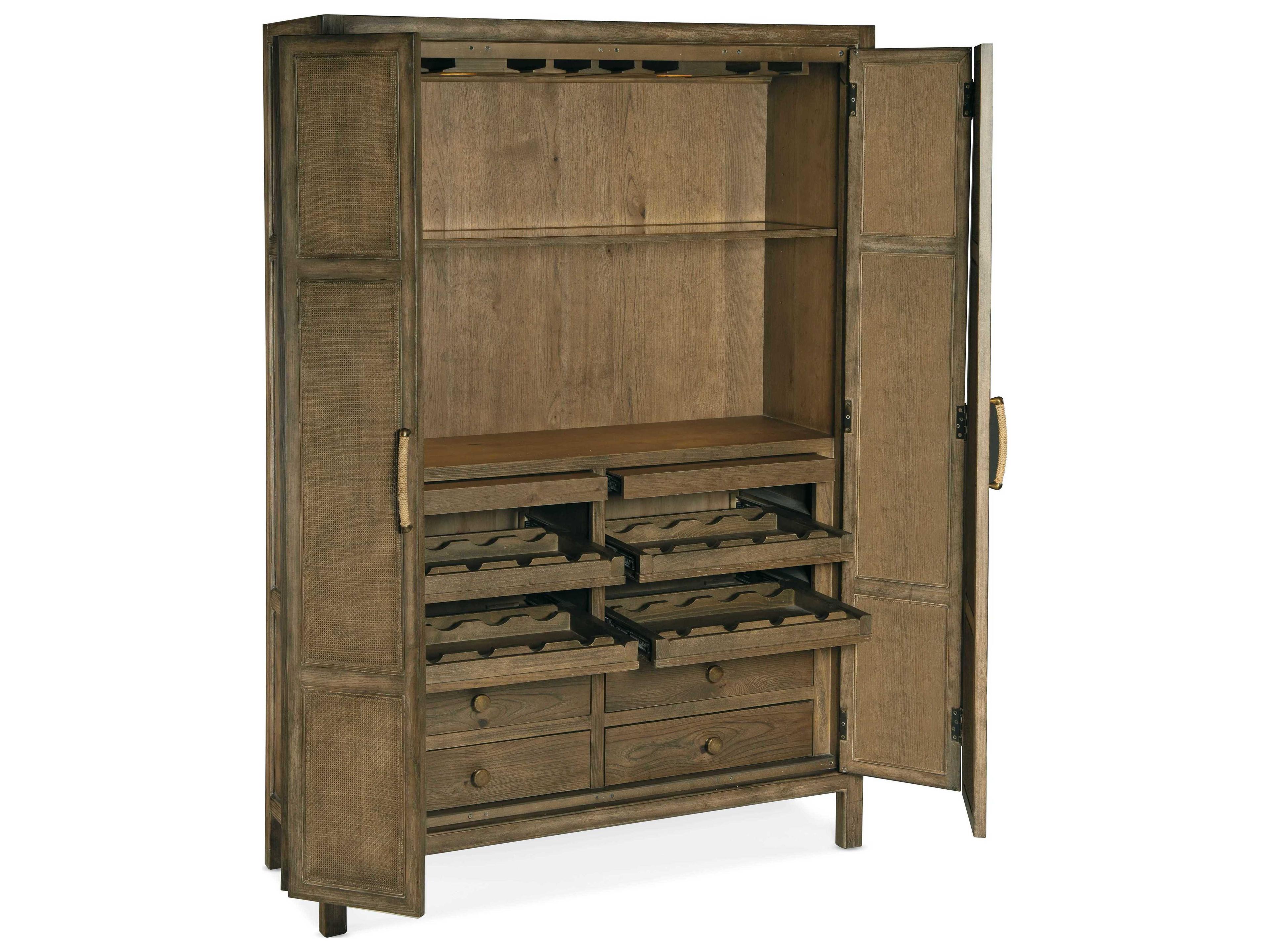 Hooker Furniture Sundance Brown Cliffside Wine Bar Cabinet