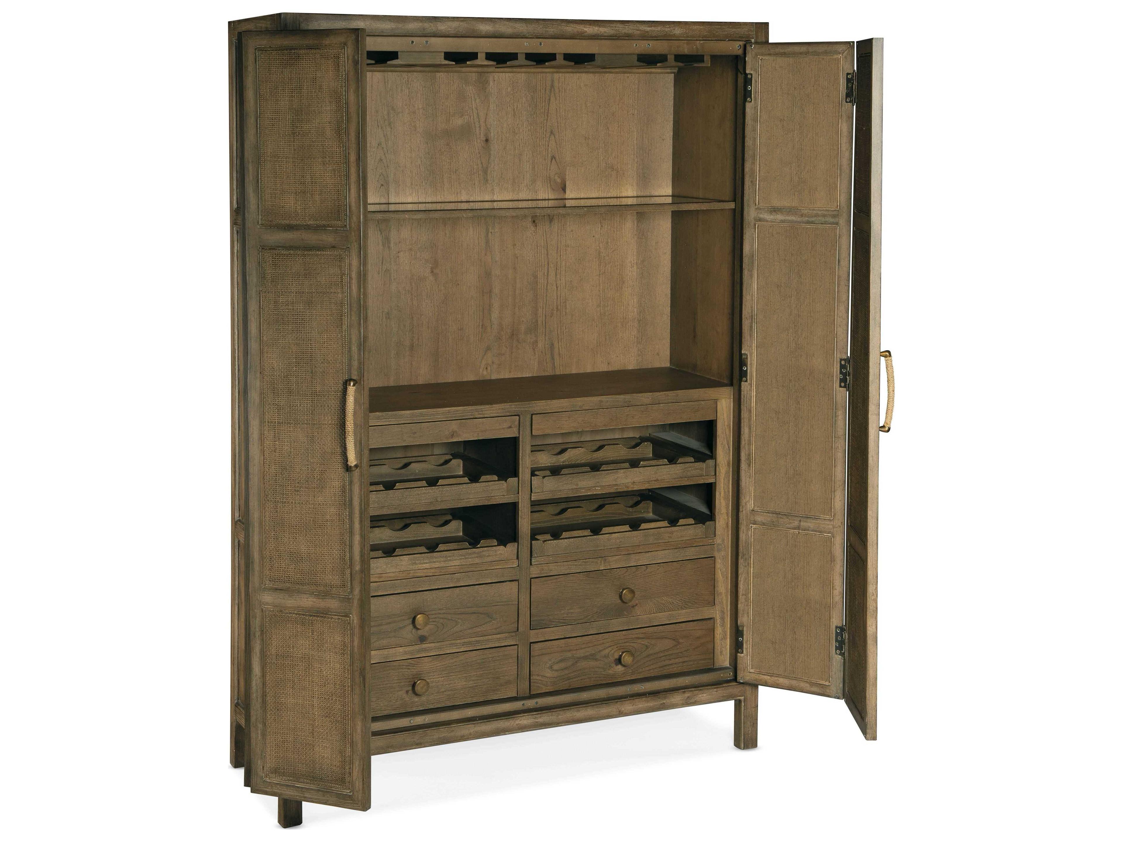 Hooker Furniture Sundance Brown Cliffside Wine Bar Cabinet