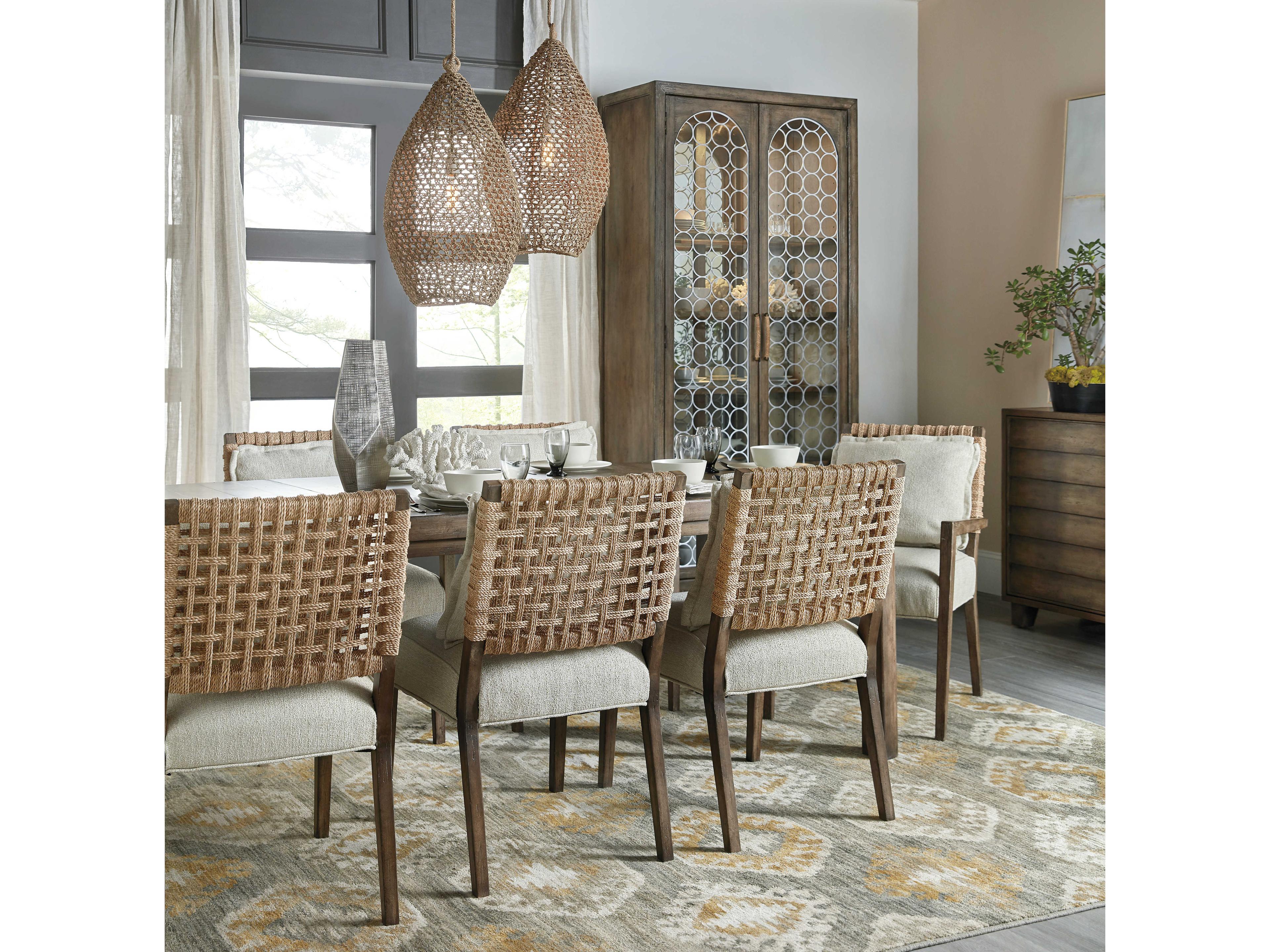 Luxecor Heritage Beige Upholstered Arm Dining Chair