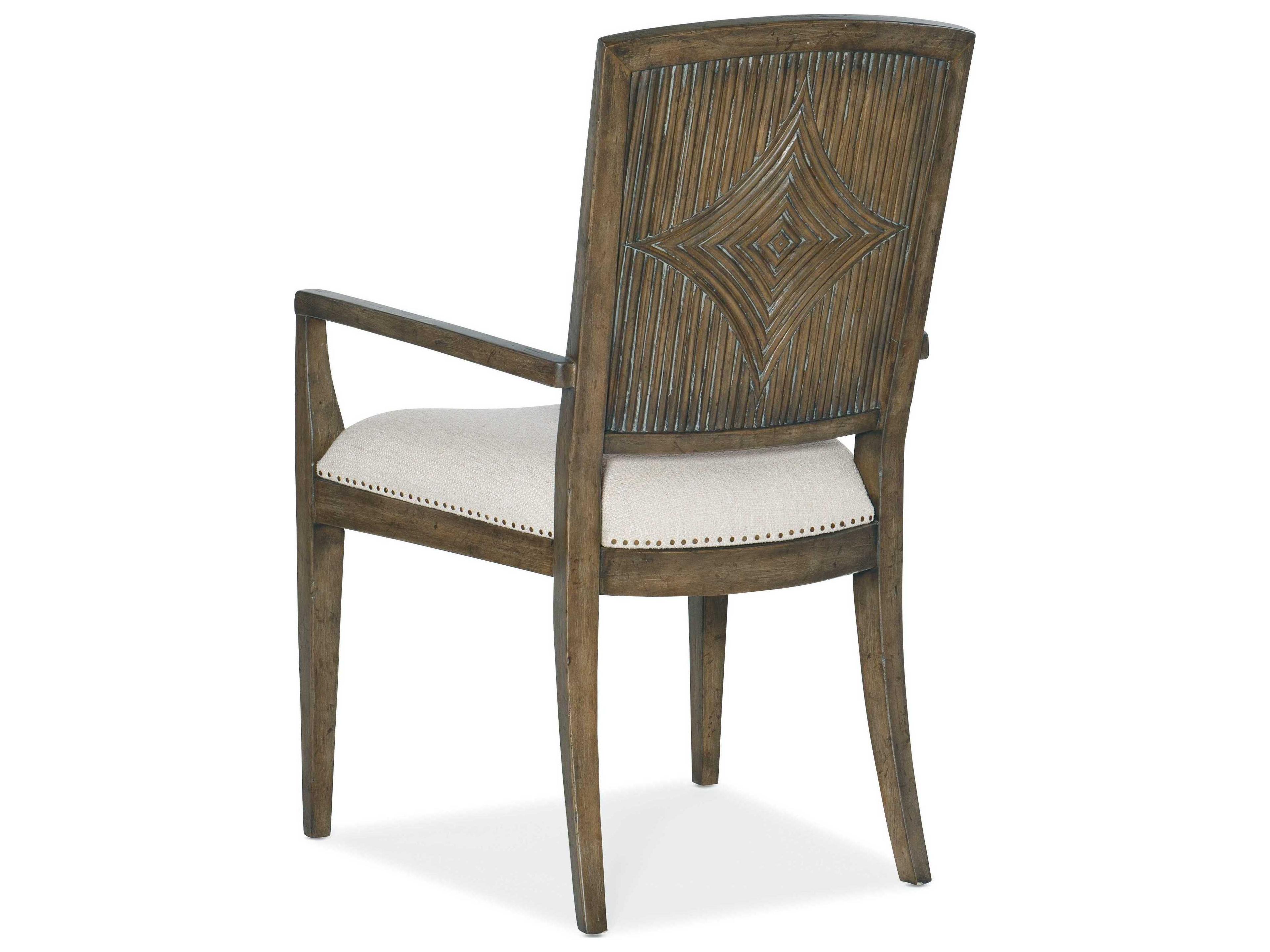 Luxecor Heritage Beige Upholstered Arm Dining Chair