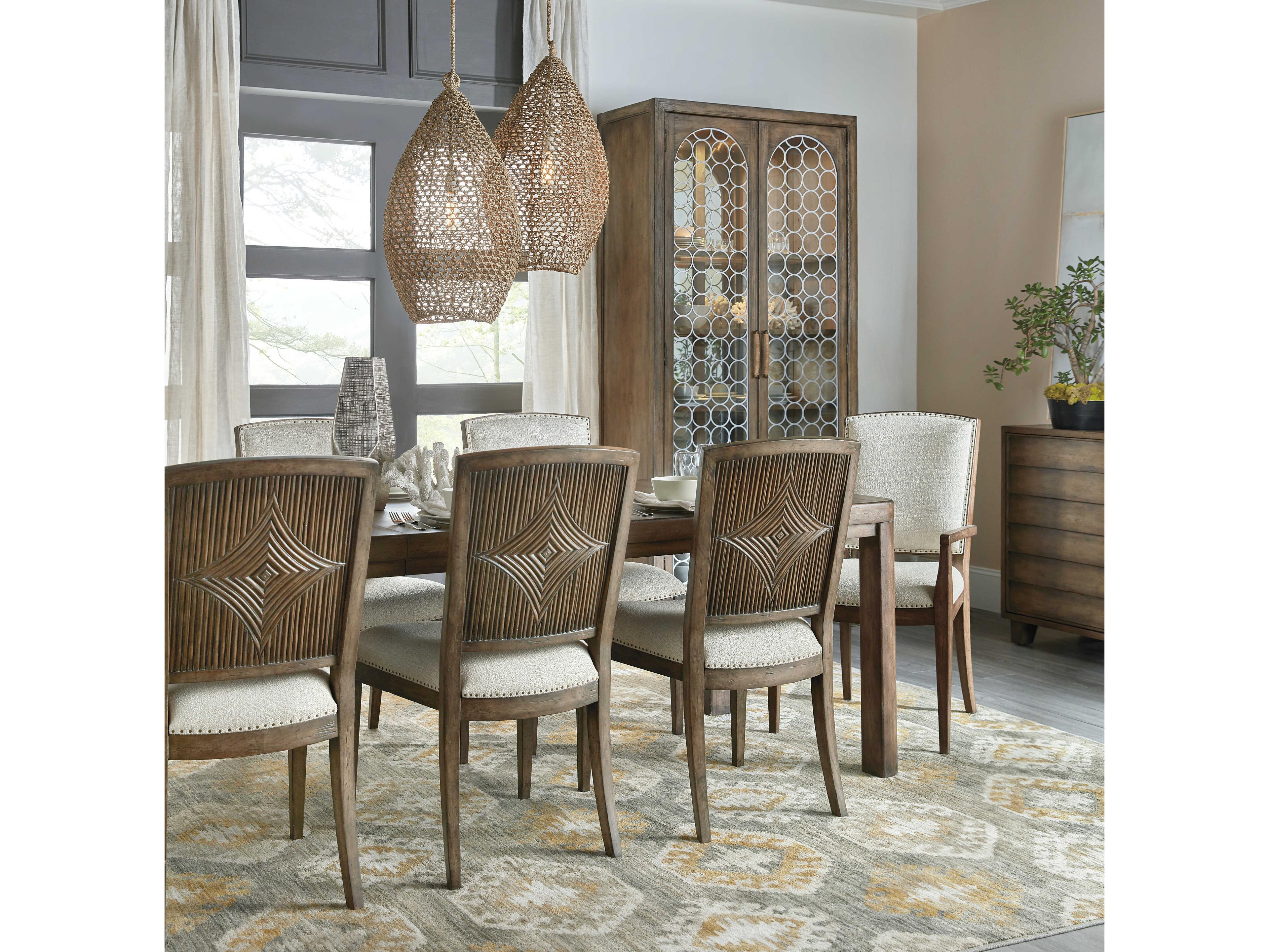 Luxecor Heritage Beige Upholstered Arm Dining Chair