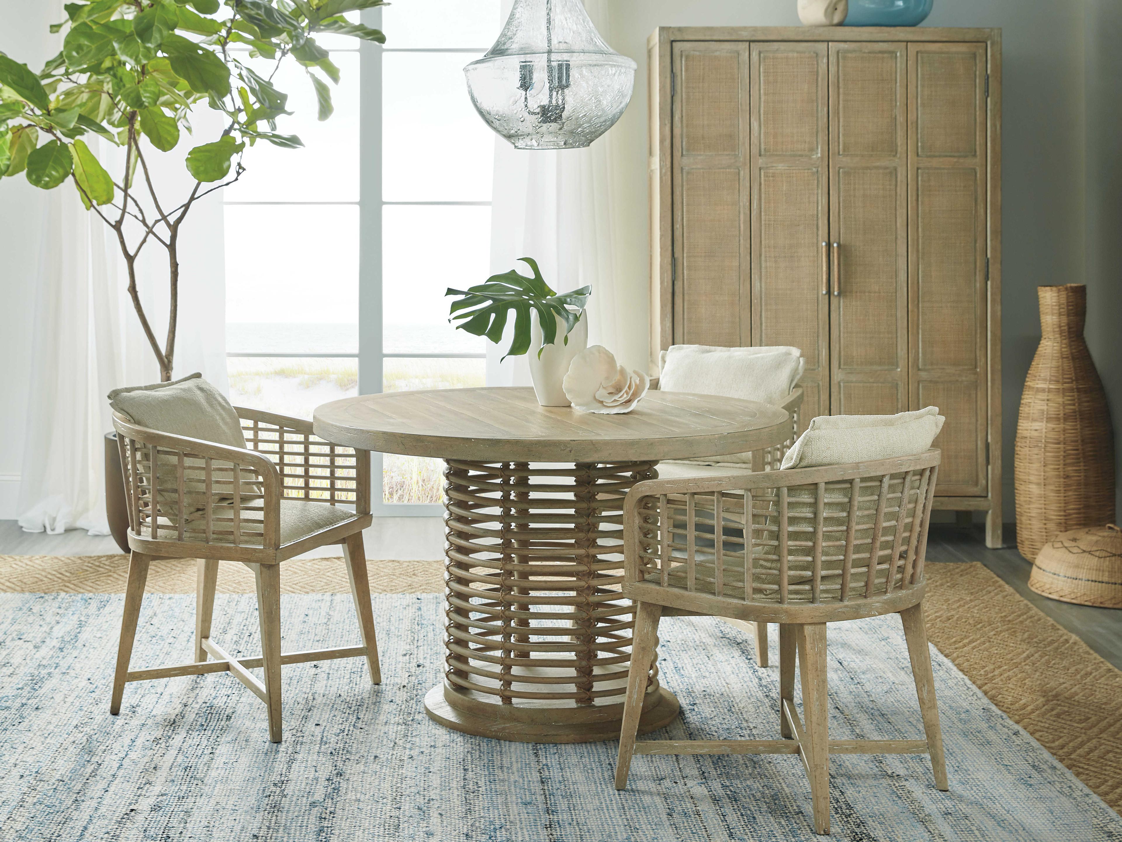 Luxecor Heritage Beige Upholstered Arm Dining Chair