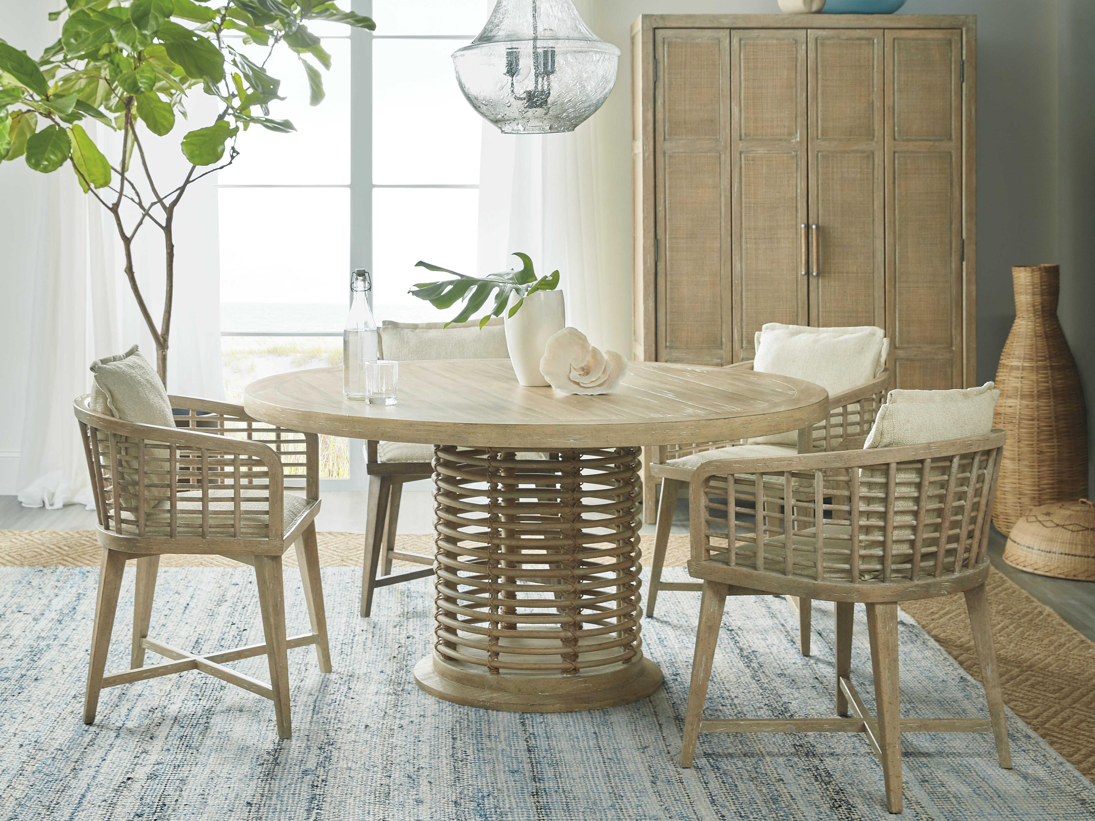 Luxecor Heritage Beige Upholstered Arm Dining Chair